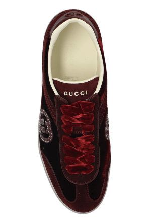 Gucci oc11z0226 Women's G75 Sneakers in Burgundy Size US 8 / IT 38 - 6 Thumbnail