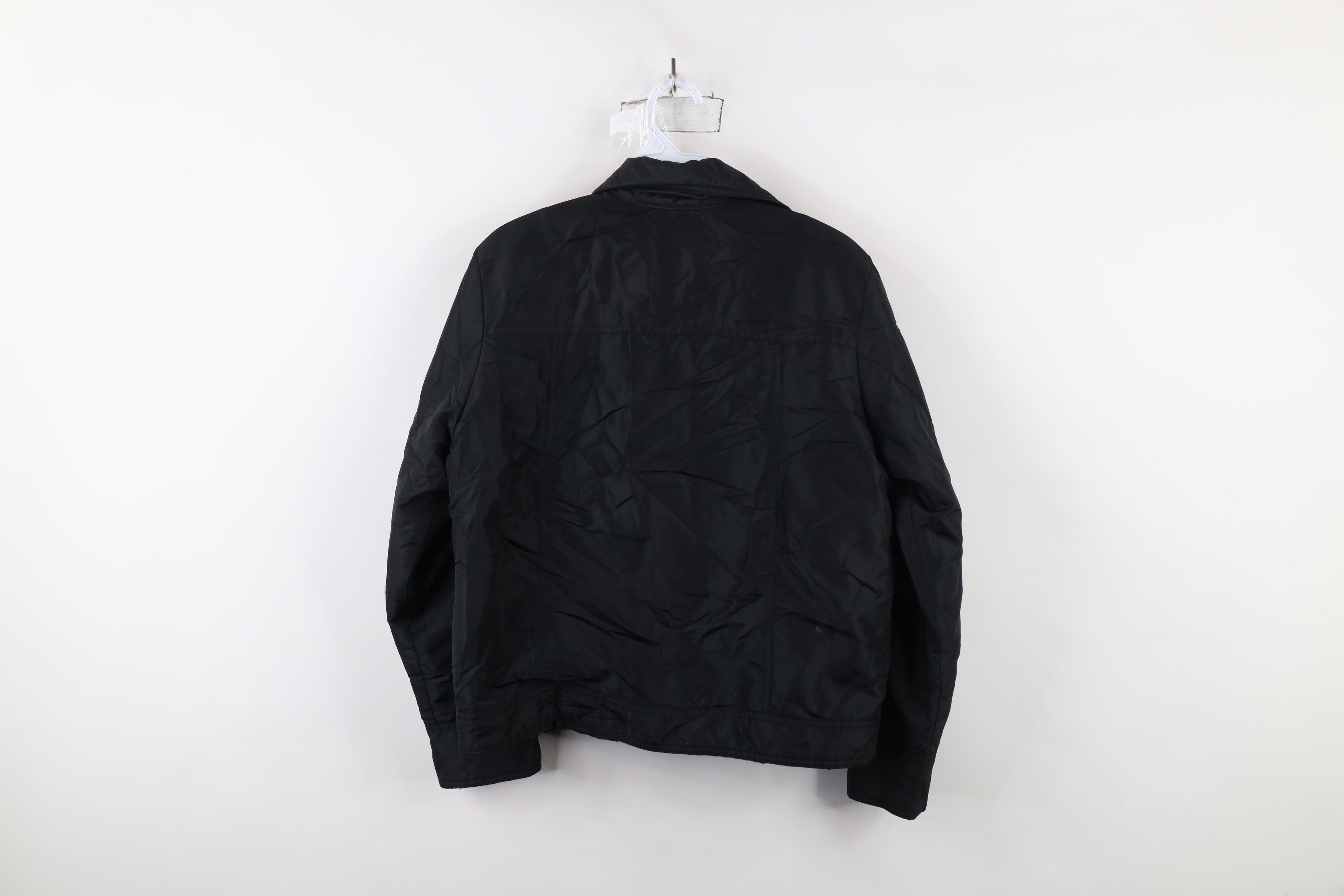 Gap × Vintage Vintage 90s Y2K Gap Full Zip Motorcycle Bomber Jacket Black Size S / US 4 / IT 40 - 12 Thumbnail