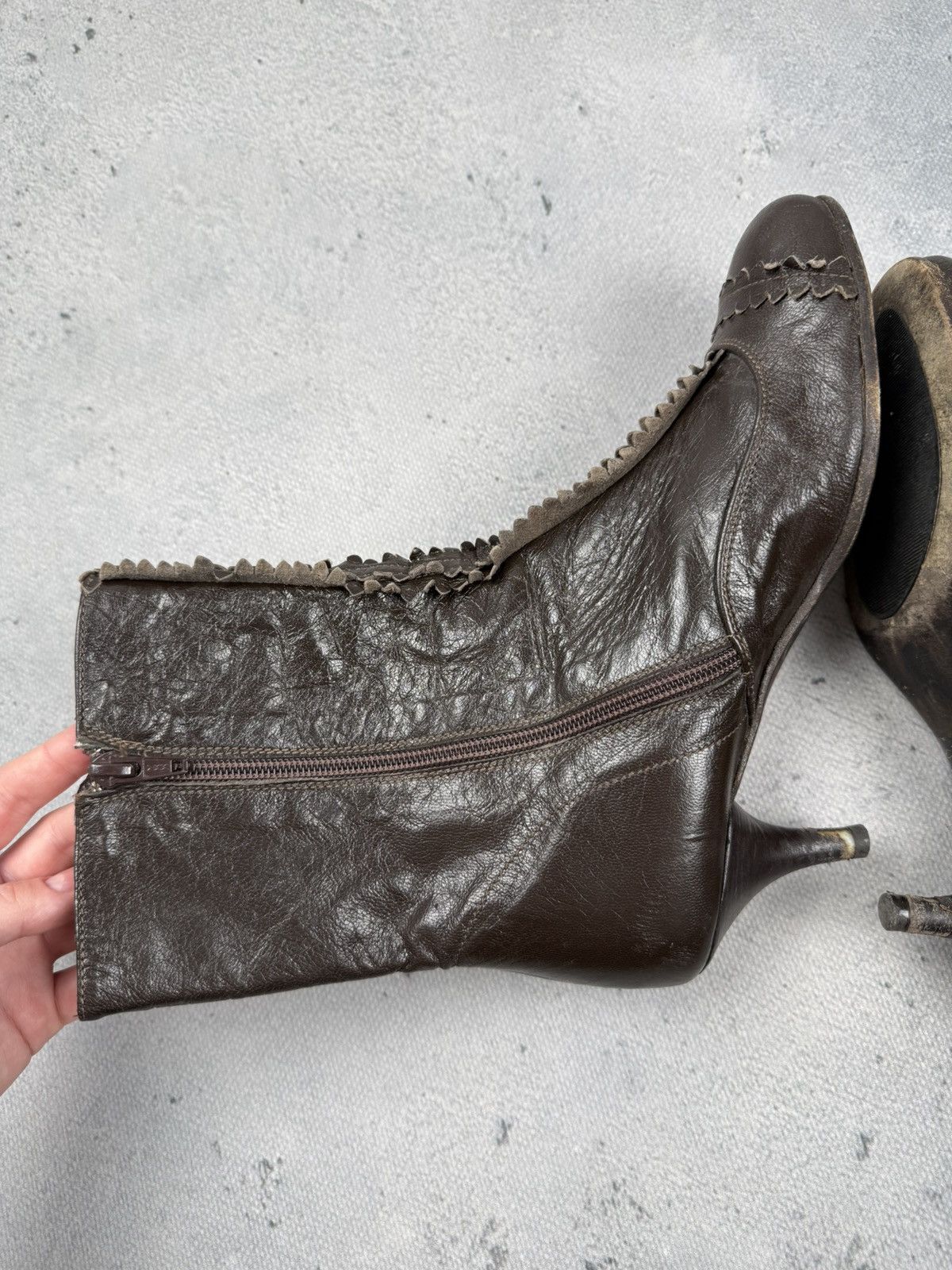Miss Sixty Miss Sixty Vintage Leather Ankle Boots Kitten Heel Archive Size US 8 / IT 38 - 9 Thumbnail