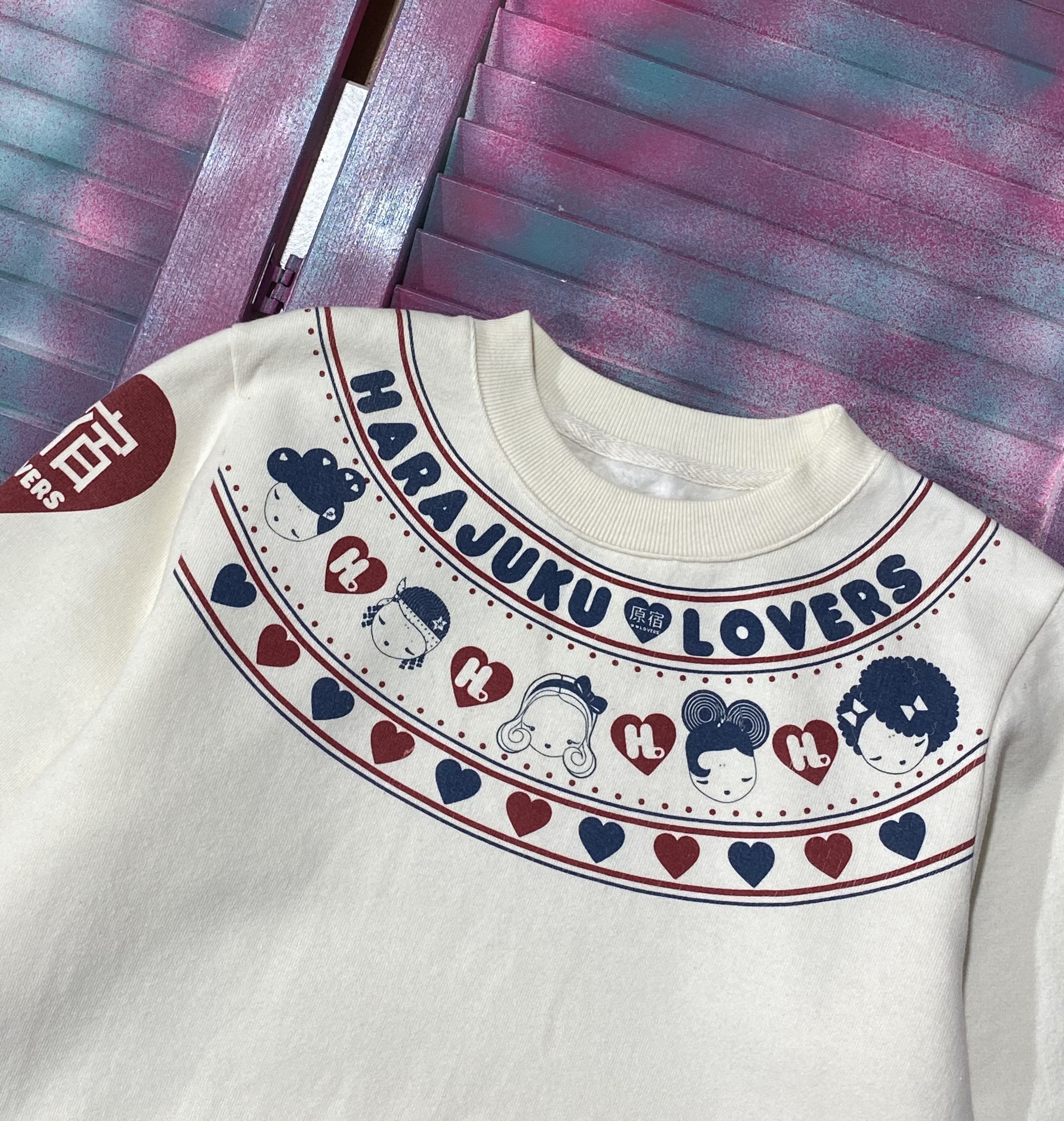 Japanese Brand Vintage Y2K HARAJUKU LOVERS Sweatshirt Size US S / EU 44-46 / 1 - 3 Thumbnail
