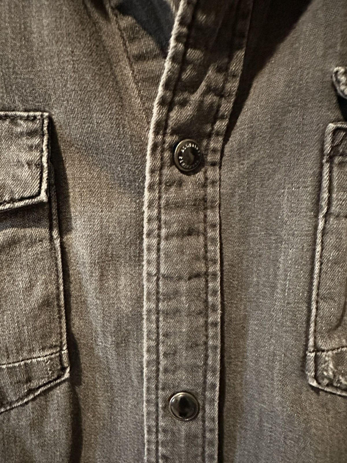 Allsaints All Saints Black Denim Western Long Sleeve Size US M / EU 48-50 / 2 - 4 Thumbnail