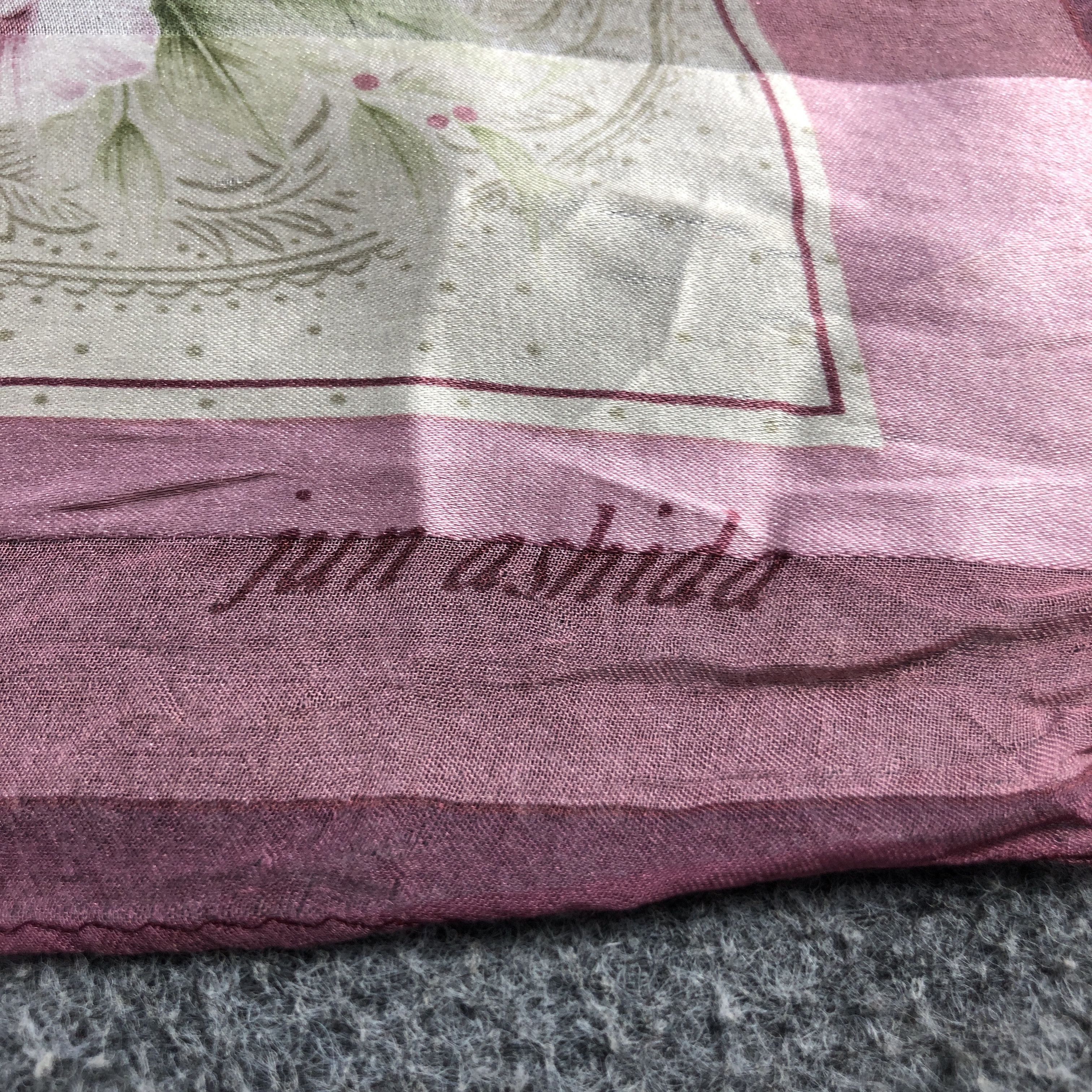 Japanese Brand Jun Ashida Floral Silk Scarf M1125 Size ONE SIZE - 4 Thumbnail