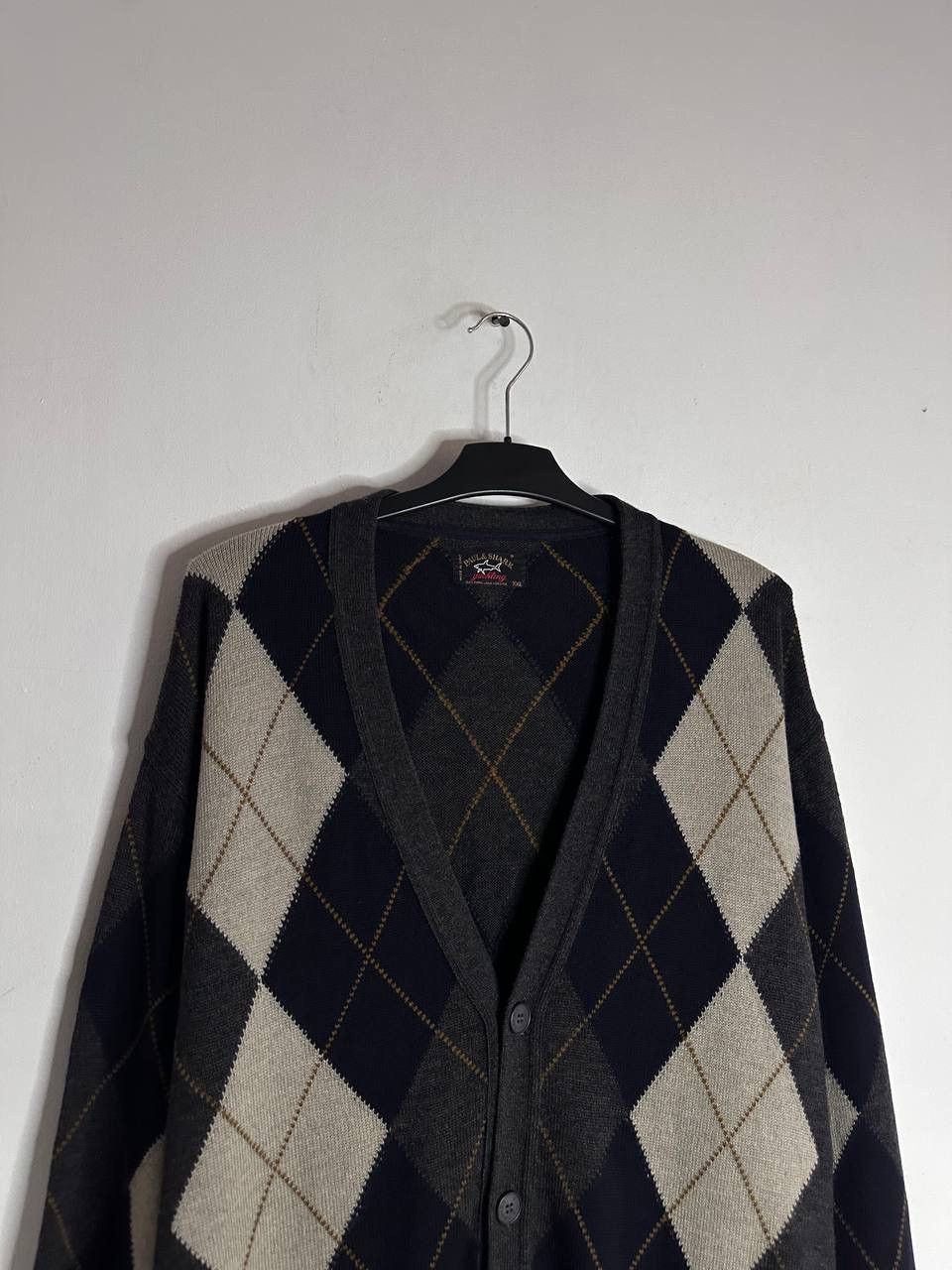 Paul & Shark Paul & Shark Yachting Argyle Wool Cardigan XXL Italy Vintage Size US XXL / EU 58 / 5 - 12 Thumbnail