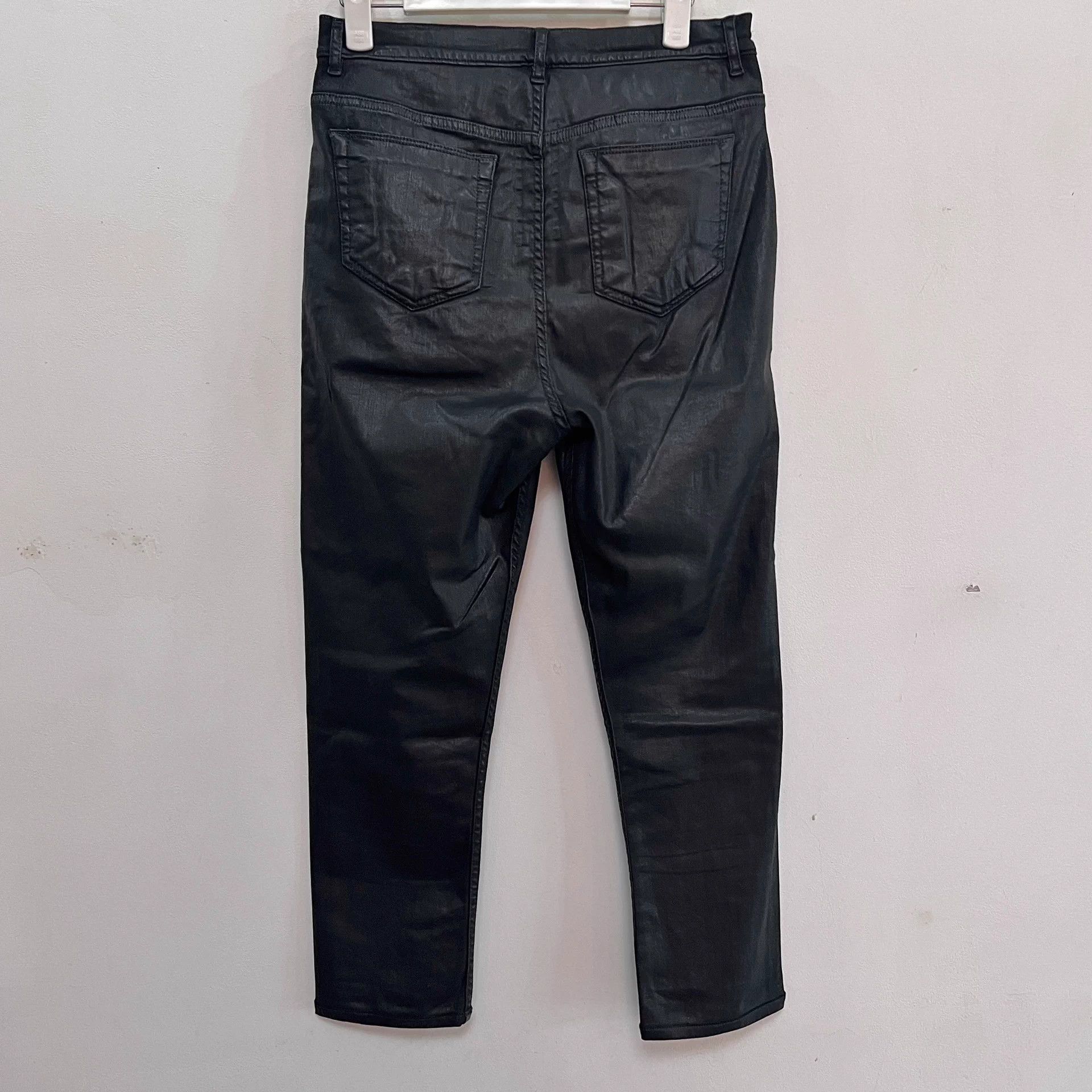 Rick Owens rickowens Double-Layer Thick Waxed Cropped Pants Size US 27 - 2 Thumbnail
