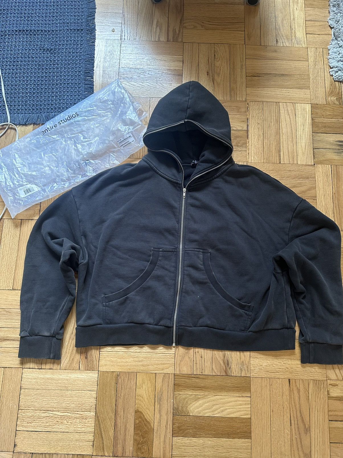 Entire Studios Entire Studios Eternal Zip Washed Black | Grailed
