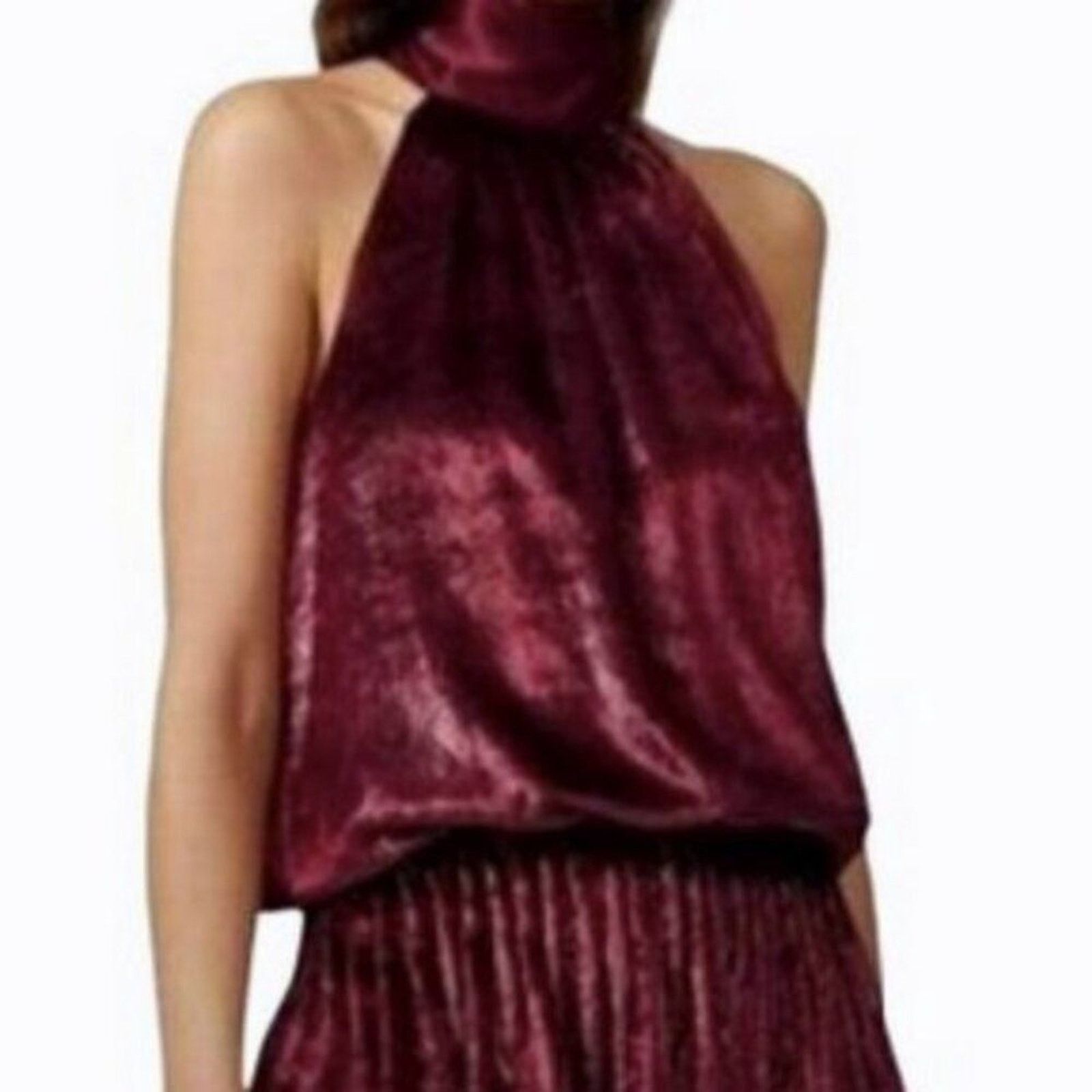 Ramy Brook Ramy Brook Women Ellin Velvet Halter Neck Mini Dress Size M / US 6-8 / IT 42-44 - 2 Thumbnail