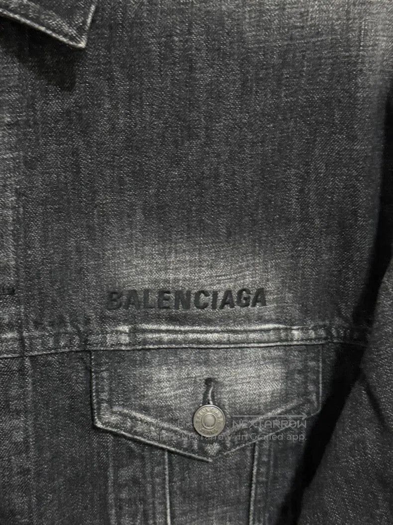 Balenciaga Balenciaga Gray Tie-Dye Denim Jacket. Size US XS / EU 42 / 0 - 3 Thumbnail