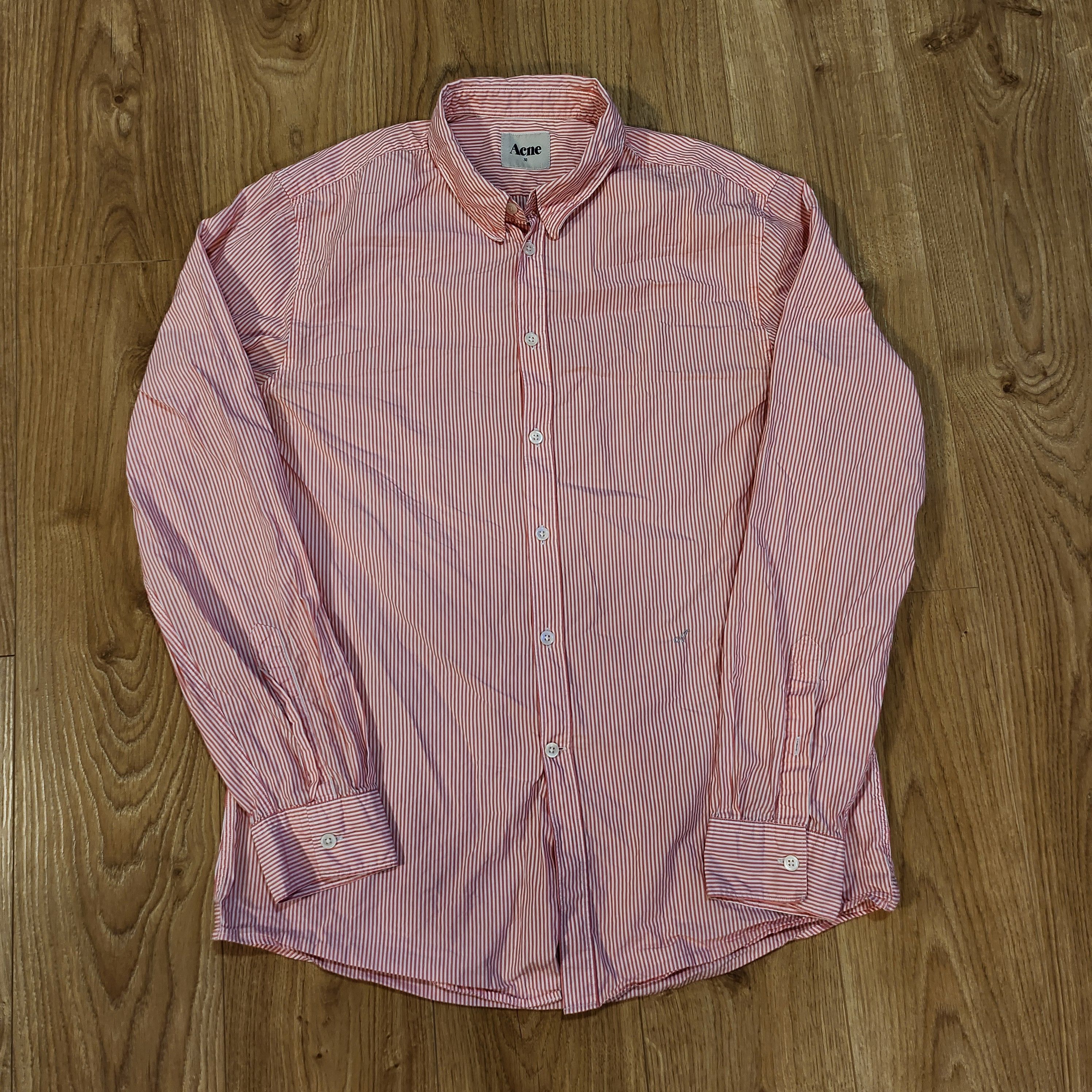 Acne Studios Rare Slim Stripe 2 AW11 Acne Pink Shirt Size US L / EU 52-54 / 3 - 1 Thumbnail