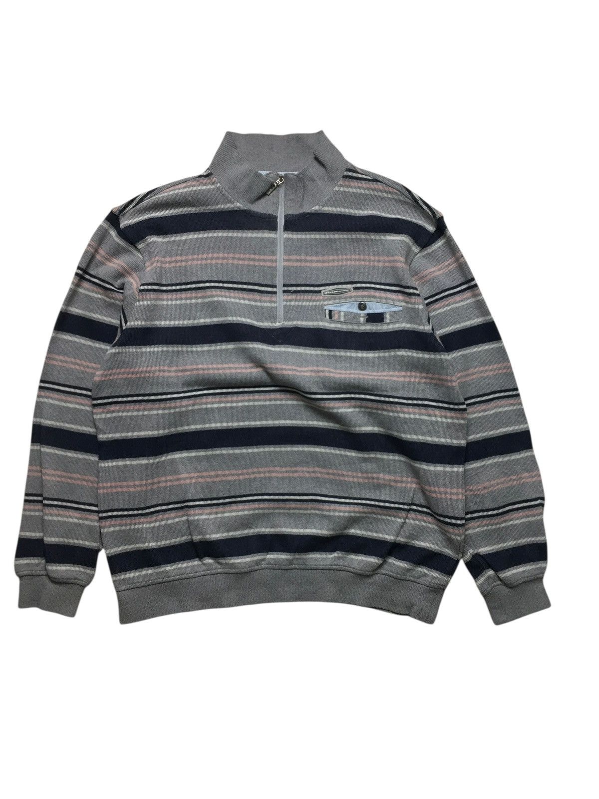 Dunlop Vintage Dunlop Half Zipper Sweatshirt Size US L / EU 52-54 / 3 - 1 Thumbnail