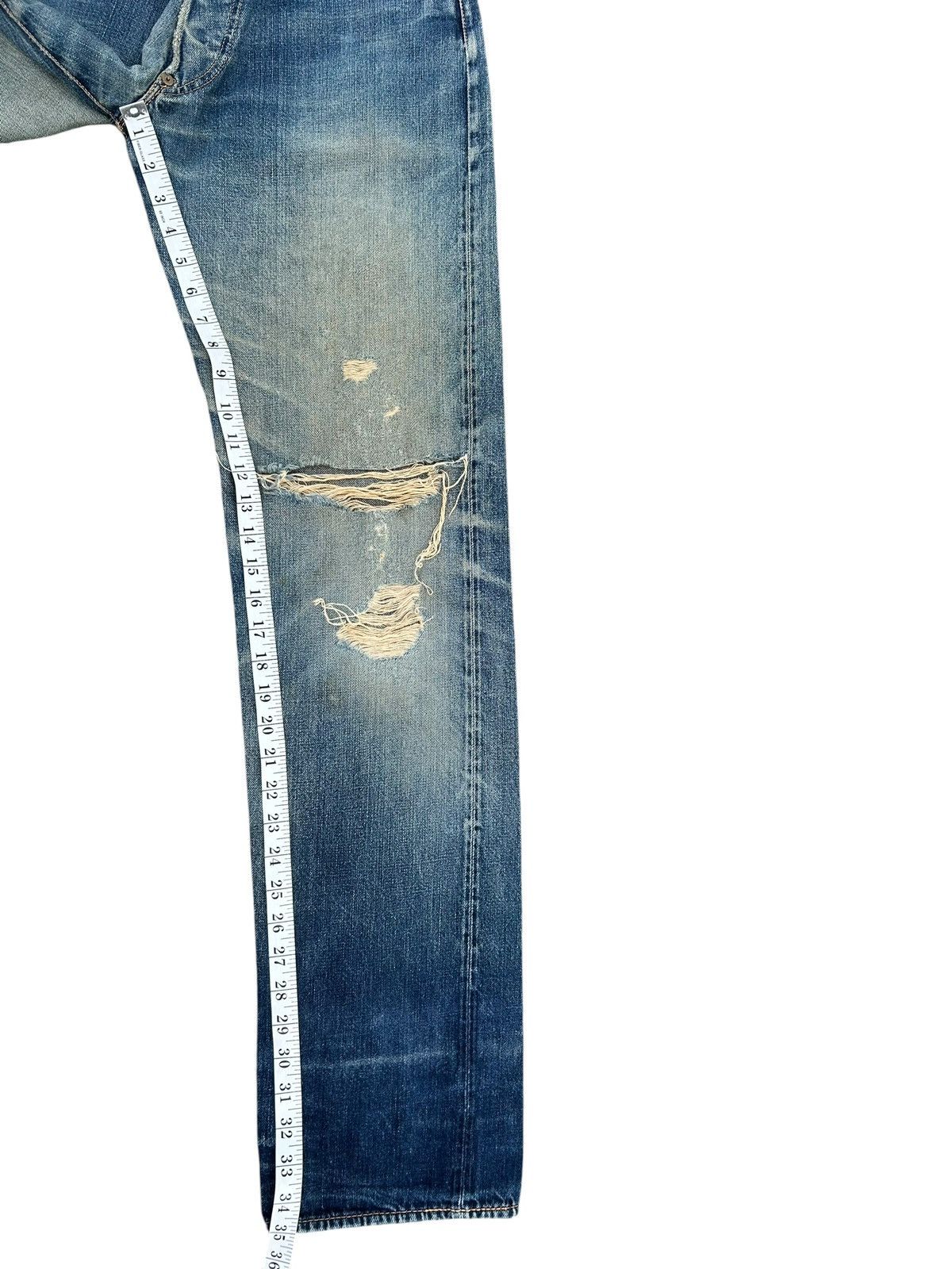 Kapital Thrashed Vintage Evisu Selvedge Denim Jeans Size US 28 / EU 44 - 24 Thumbnail