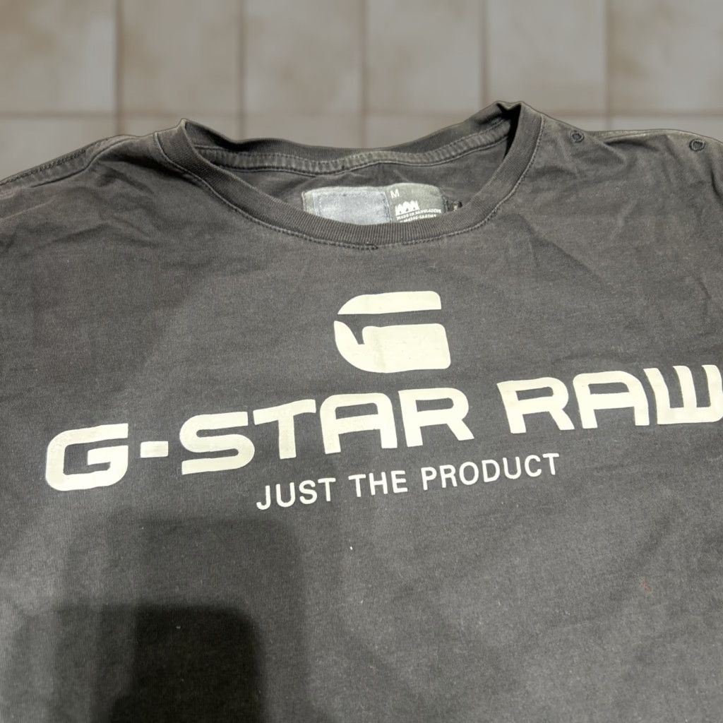 G-Star VINTAGE G Star T-Shirt Men’s Cotton Black Logo 90s City Classic Designer Short Sleeve Crew Neck Size L Mens Size US L / EU 52-54 / 3 - 1 Thumbnail