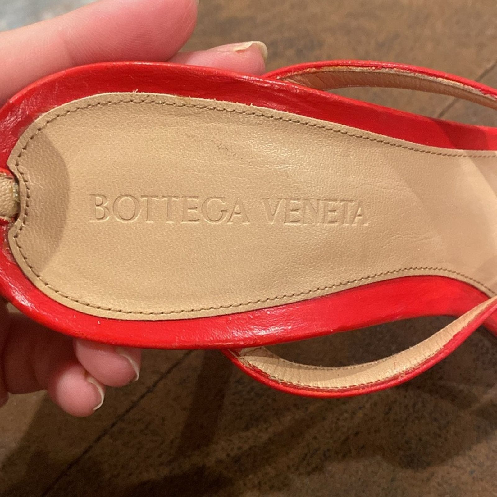 Bottega Veneta BOTTEGA VENETA Leather Stretch Toe Heels Red 38 Size US 8 / IT 38 - 9 Thumbnail
