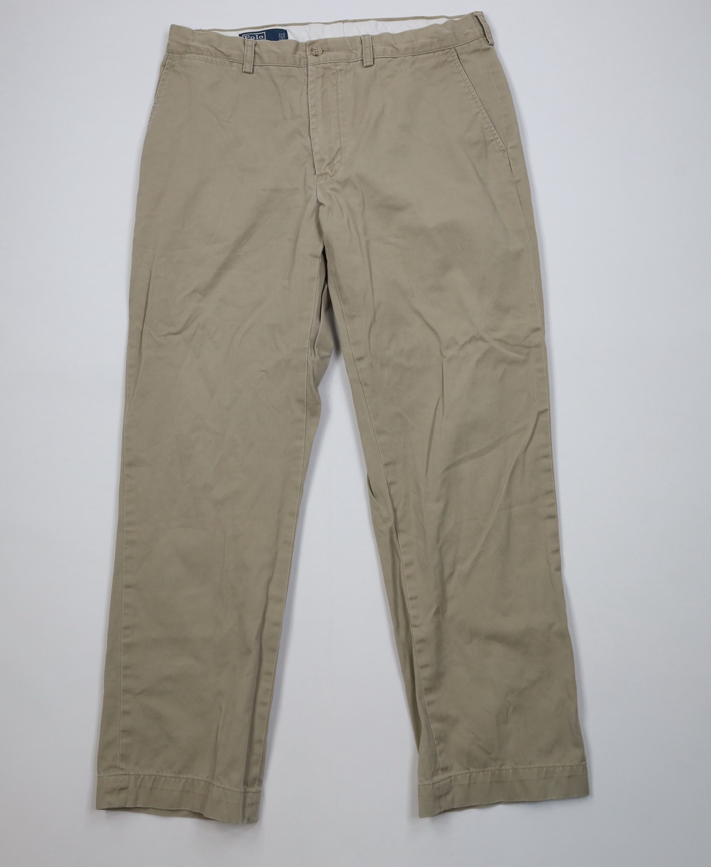 Polo Ralph Lauren Vintage 90s Ralph Lauren Wide Leg Chino Pants Cotton Khaki Size US 34 / EU 50 - 1 Thumbnail