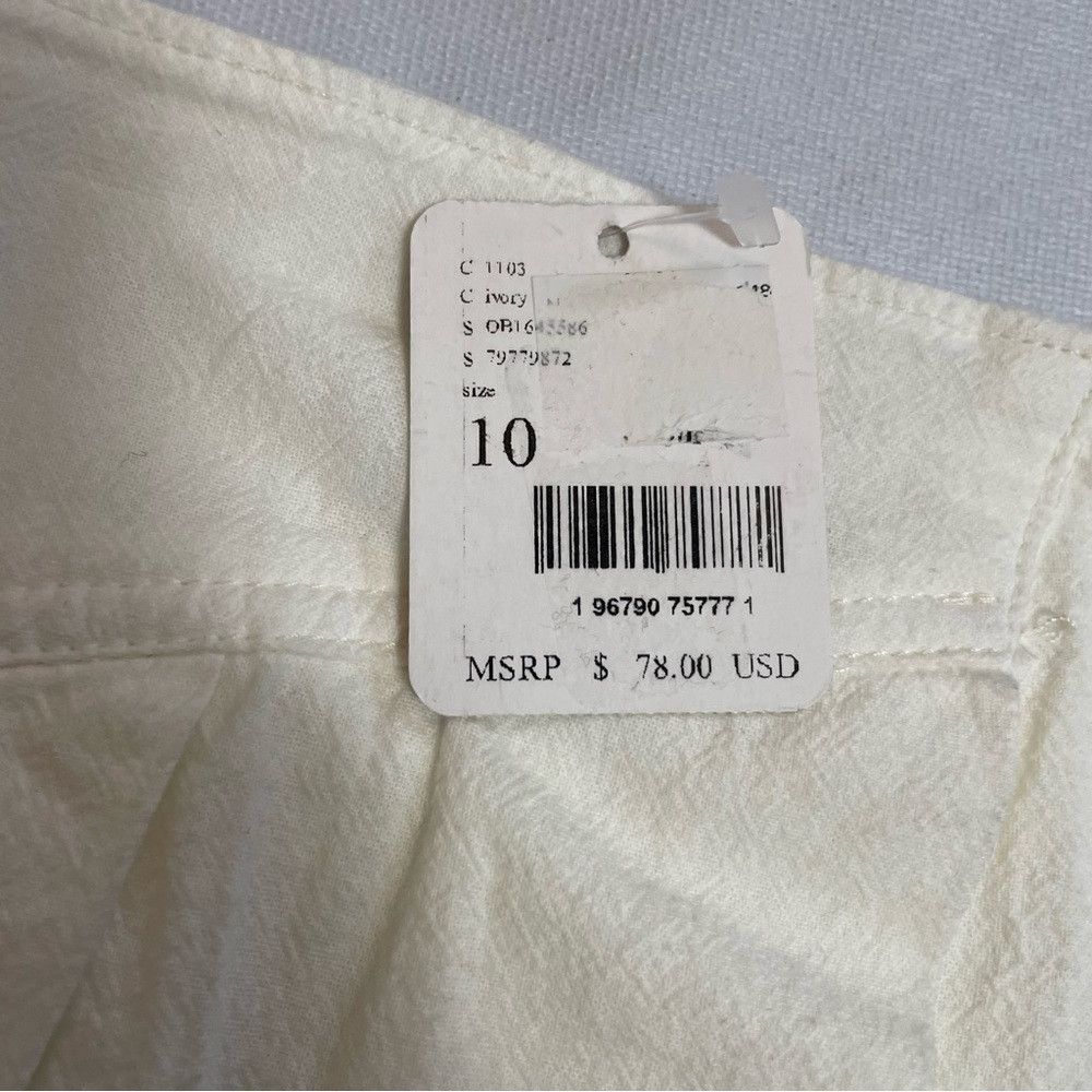 Free People NWT New $78 Free People Ivory Heartbreaker Pleated Mini Sko Size 32" / US 10 / IT 46 - 4 Thumbnail