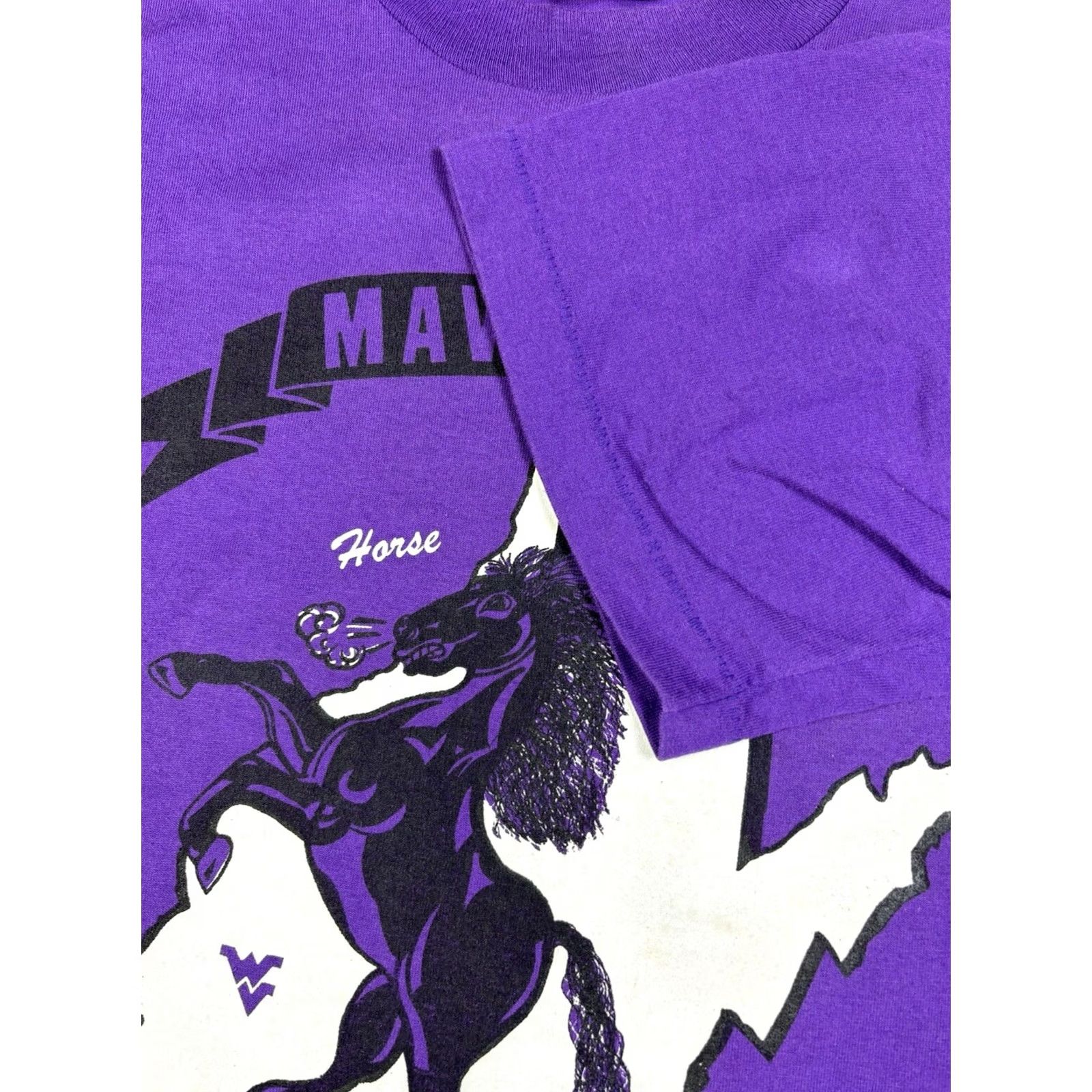 Fruit Of The Loom VINTAGE Fruit of the Loom 90s Graphic T-Shirt Shirt Men M Purple Crew Neck Short Sleeve Disney Friends Cars Stitch Happy Blue Cotton Size US M / EU 48-50 / 2 - 3 Thumbnail