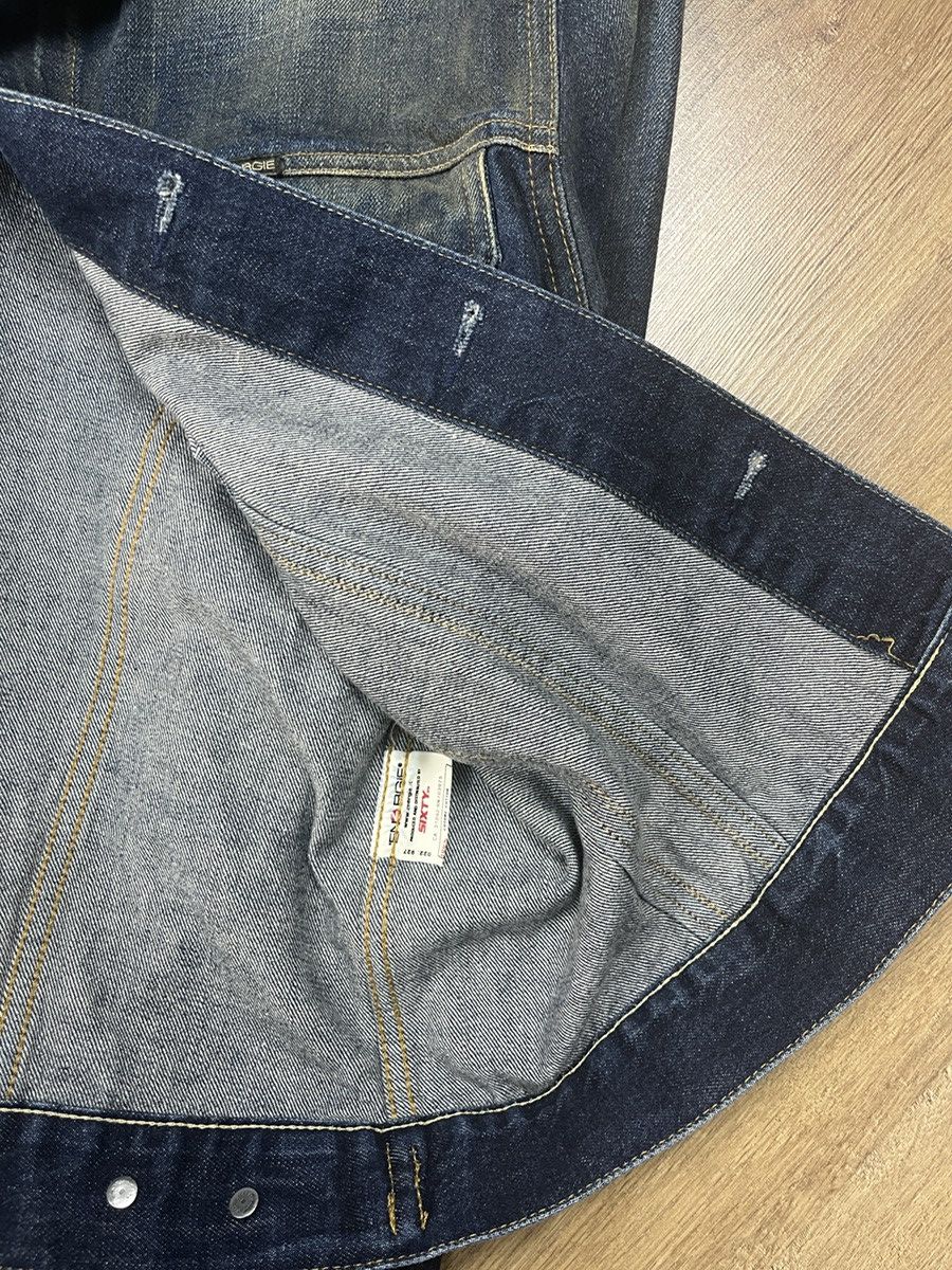 Japanese Brand × Vintage ➕Vintage y2k distressed mus wash denim trucker jacket Size US L / EU 52-54 / 3 - 5 Thumbnail