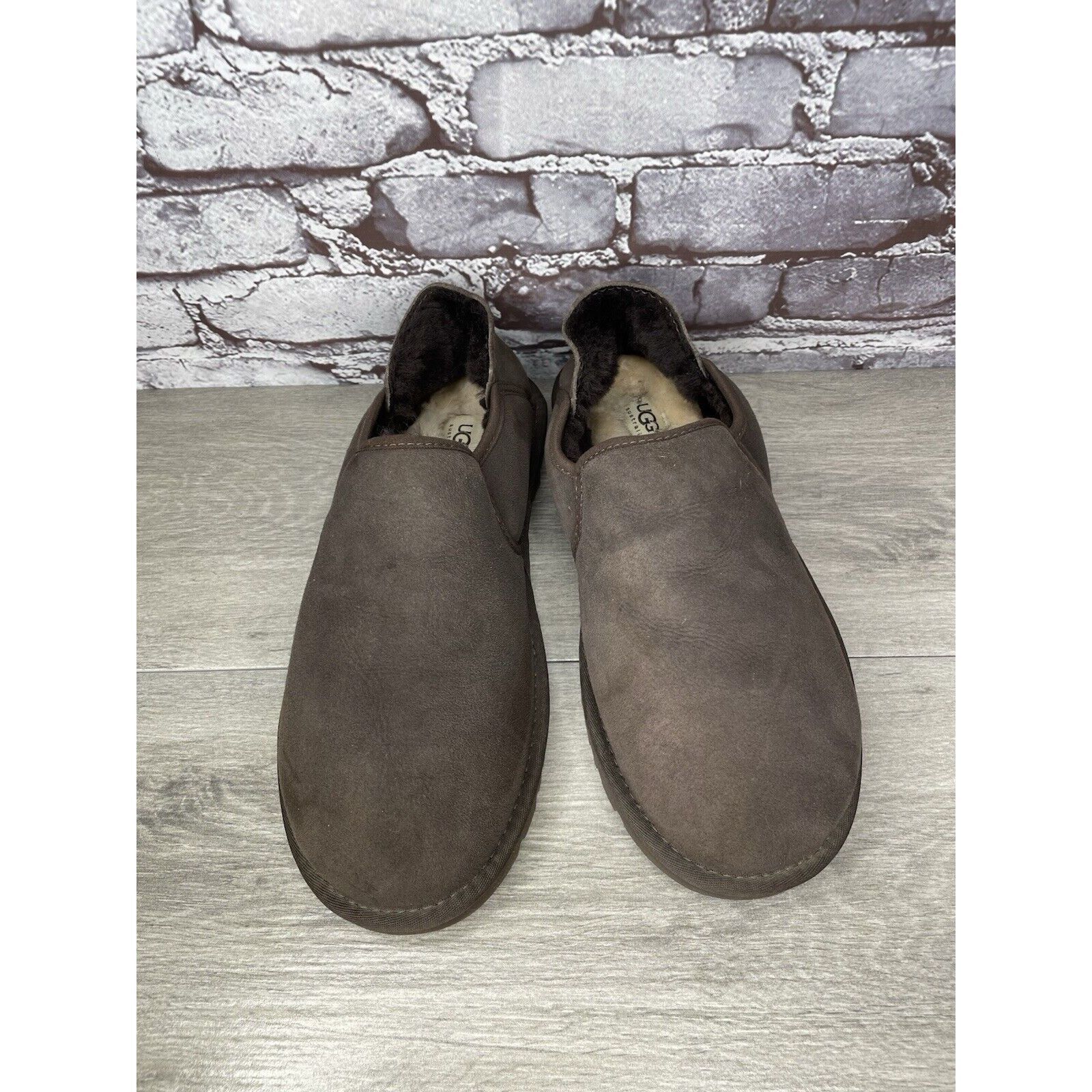 Ugg UGG Kenton Brown Suede Fur Collapsible Slippers Shoes Men Sz Size US 11 / EU 44 - 20 Thumbnail