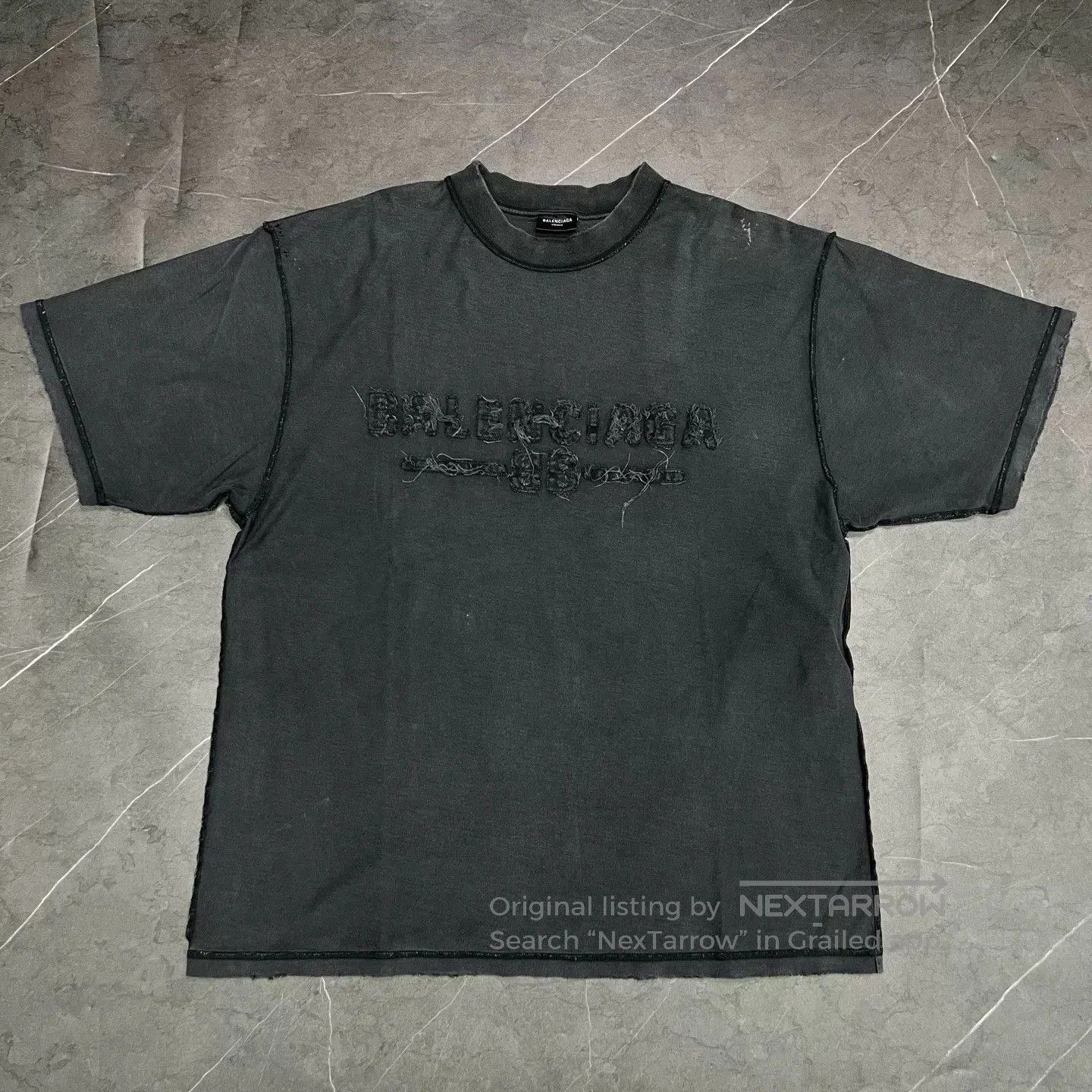 Balenciaga balenciaga distressed short sleeve t-shirt. Size US M / EU 48-50 / 2 - 1 Thumbnail