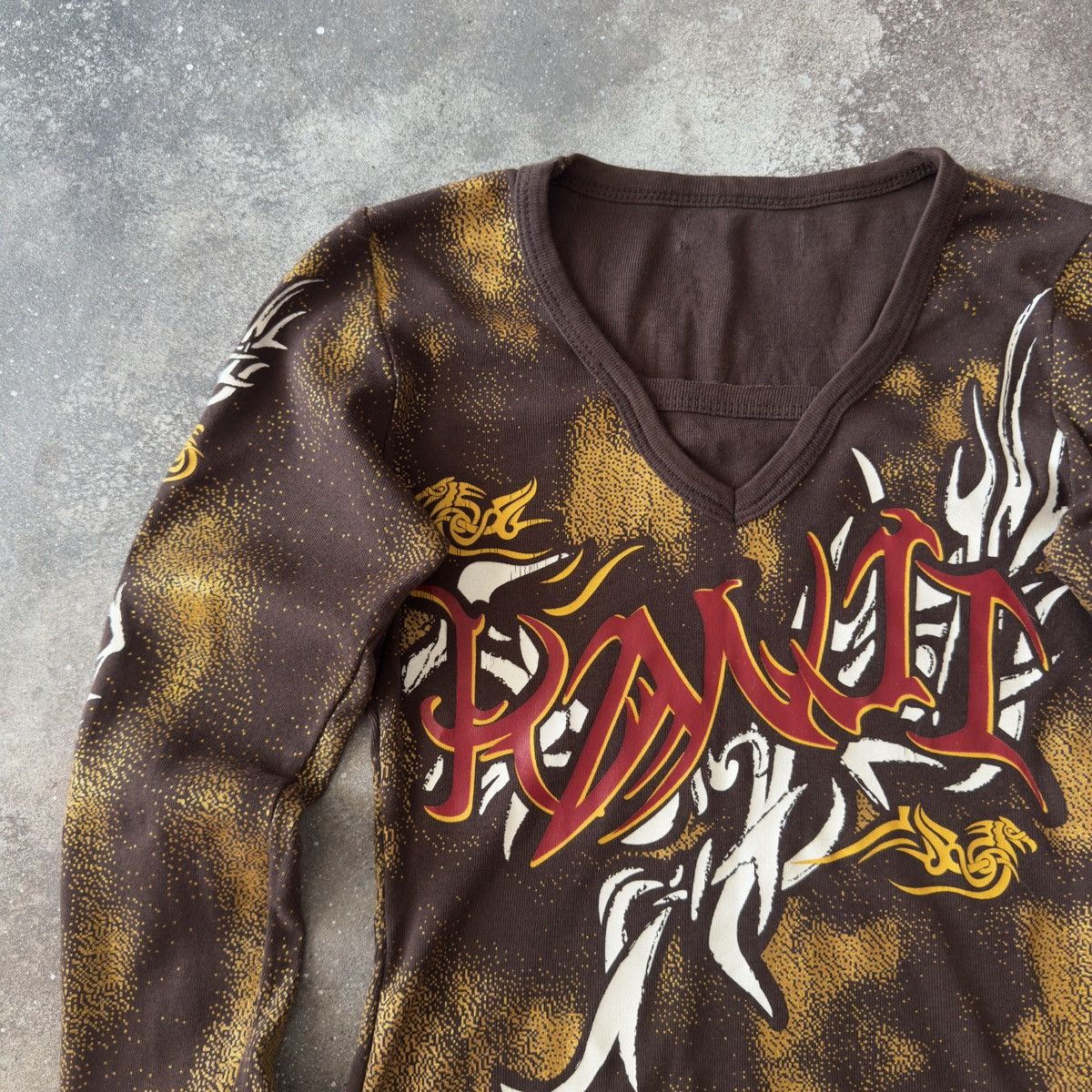 If Six Was Nine Opium Y2K Tribal Logo Vintage Japanese Style Long Sleeve Top Size S / US 4 / IT 40 - 4 Thumbnail