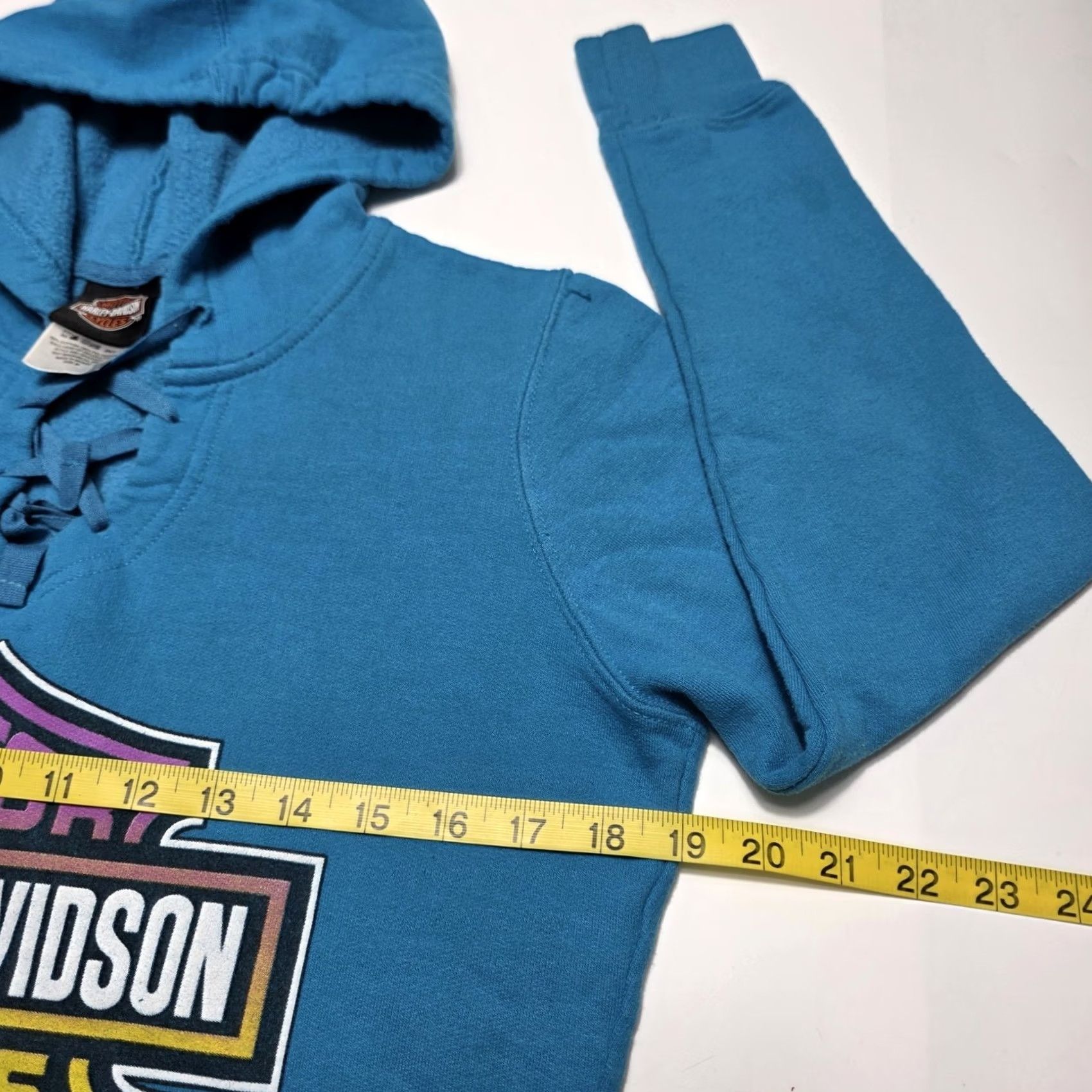 Harley Davidson Harley-Davidson Florida Women Turquoise Aqua Sweatshirt Pullover Hoodie Medium Blue Pullover Sweatshirt Womens Regular M Aqua Turquoise Vintage? No Size M / US 6-8 / IT 42-44 - 8 Thumbnail