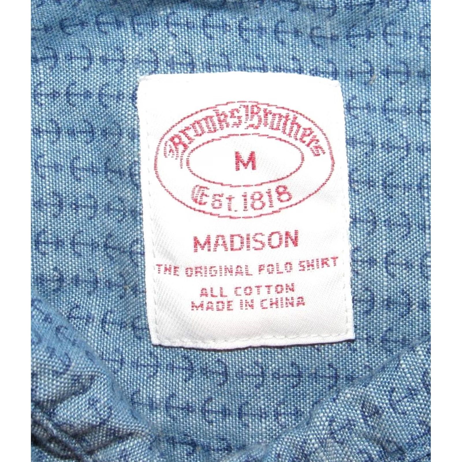 Brooks Brothers BROOKS BROTHERS Madison Longsleeve Button Down Chambray Shirt In Anchor Print M Shirt Mens Blue Anchor Print 90s? Size US M / EU 48-50 / 2 - 3 Thumbnail