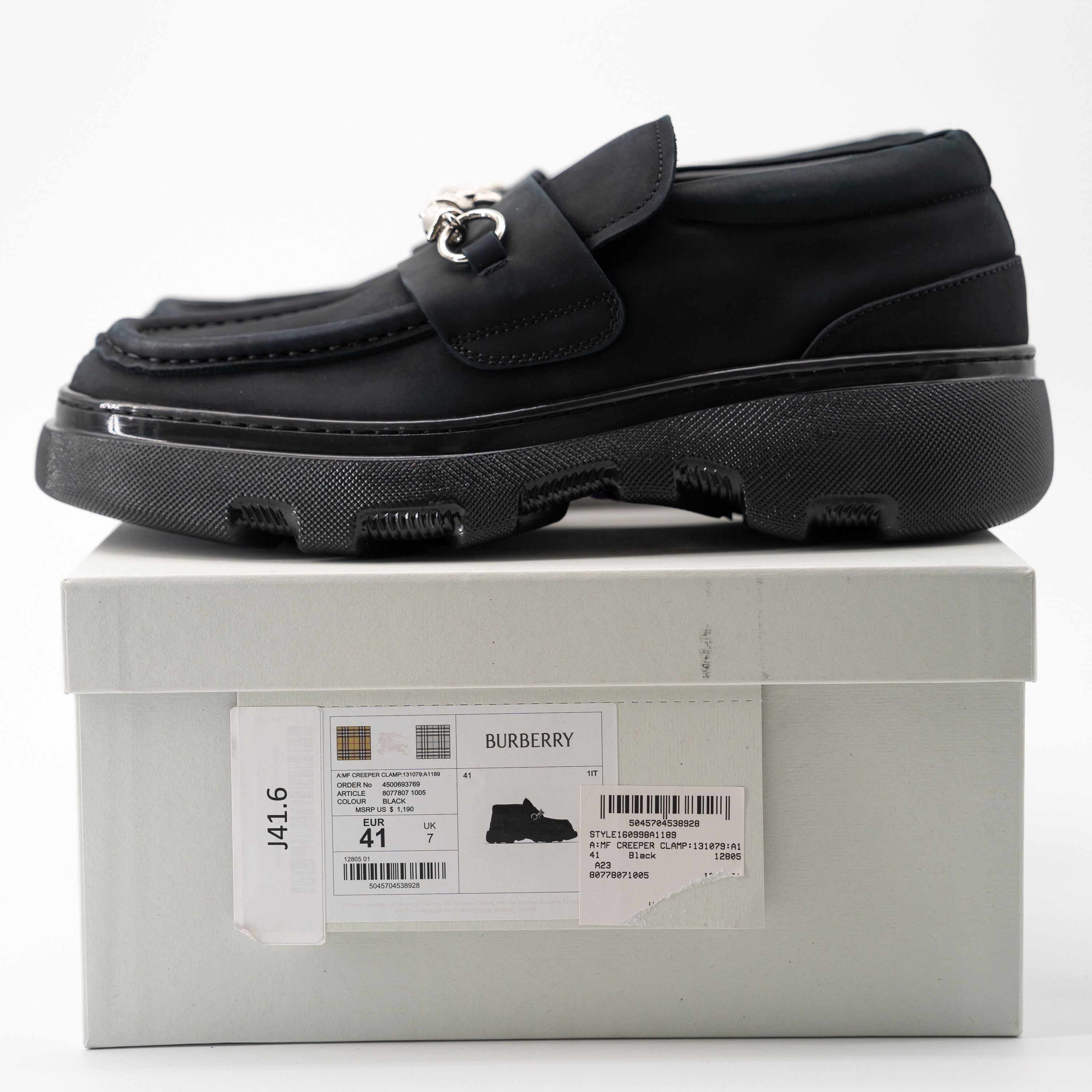 Burberry size 41 (8us) - Burberry Wire Creeper Black grey Clamp On Size US 8 / EU 41 - 7 Thumbnail