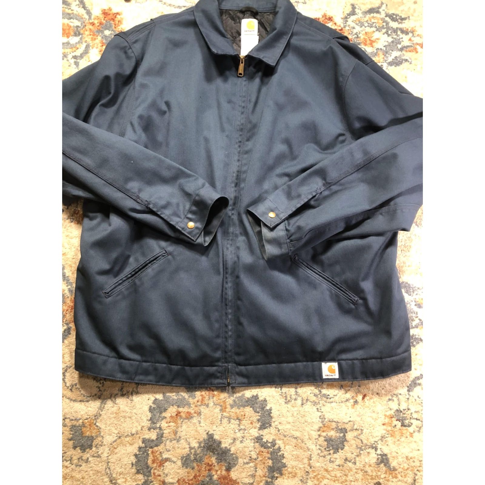 Carhartt Carhartt Jacket Mens 3XLT Blue Canvas Quilted Lined Full Zip J293 NVY Size US XXL / EU 58 / 5 - 5 Thumbnail