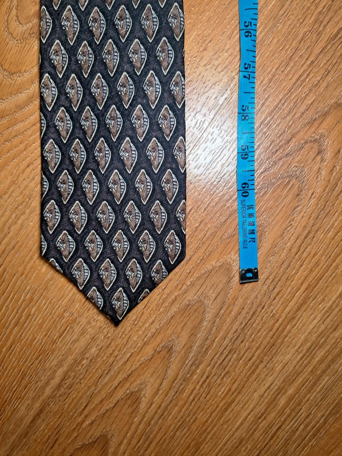 Other NEW VINTAGE JZ Richards 100% Silk Tie Brown Extra Long Size ONE SIZE - 9 Thumbnail