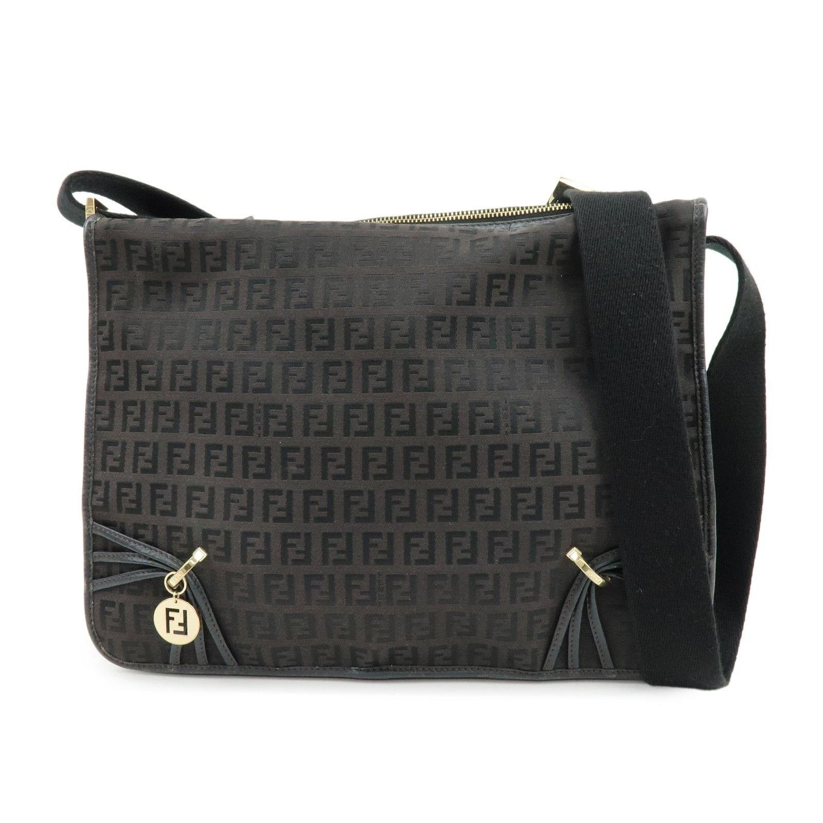 Fendi Fendi Zucchino Shoulder Bag Brown Size ONE SIZE - 1 Thumbnail