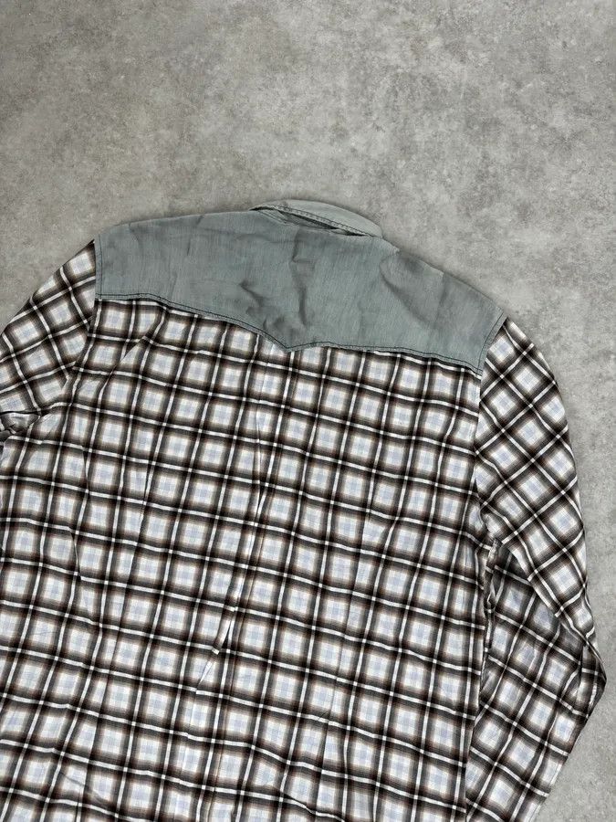 Dolce & Gabbana 2000s Dolce & Gabbana Cargo Hybrid Checkered Brown & White Shirt Size US M / EU 48-50 / 2 - 6 Thumbnail