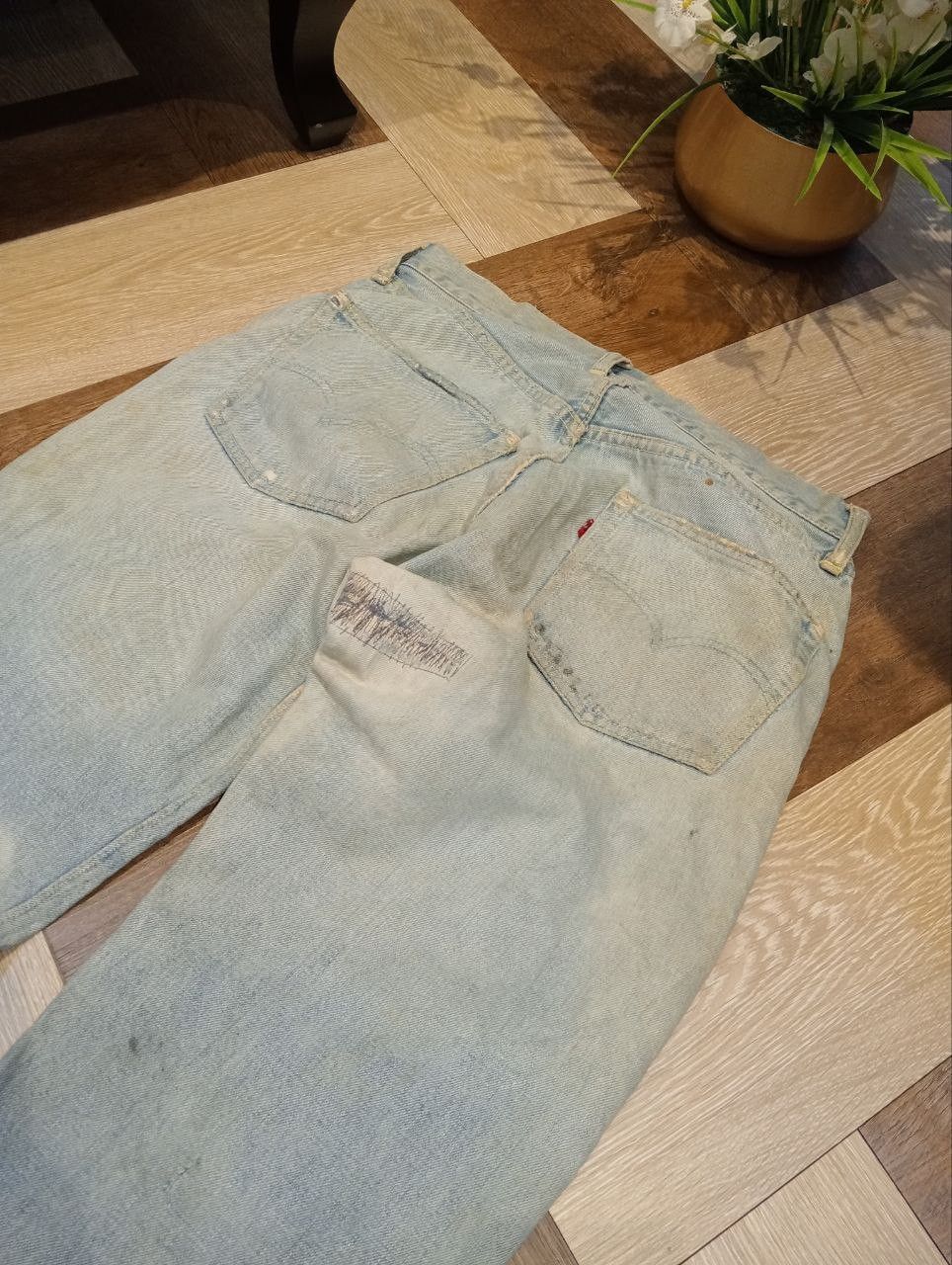 Levi's RARE LEVI'S VINTAGE 501 CAPITAL E HIDDEN RIVET DENIM Size US 31 - 15 Thumbnail