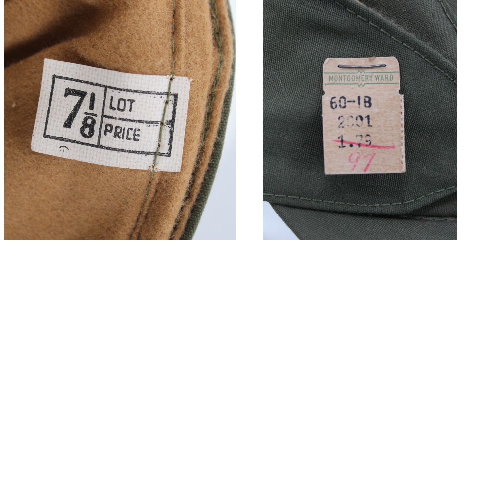 Vintage Men's VTG NOS 1930s Olive Green Hunter Cap Sz 7 1/8 Hat 30s Cap Vintage 1930s Green Cotton Mens Size ONE SIZE - 8 Thumbnail