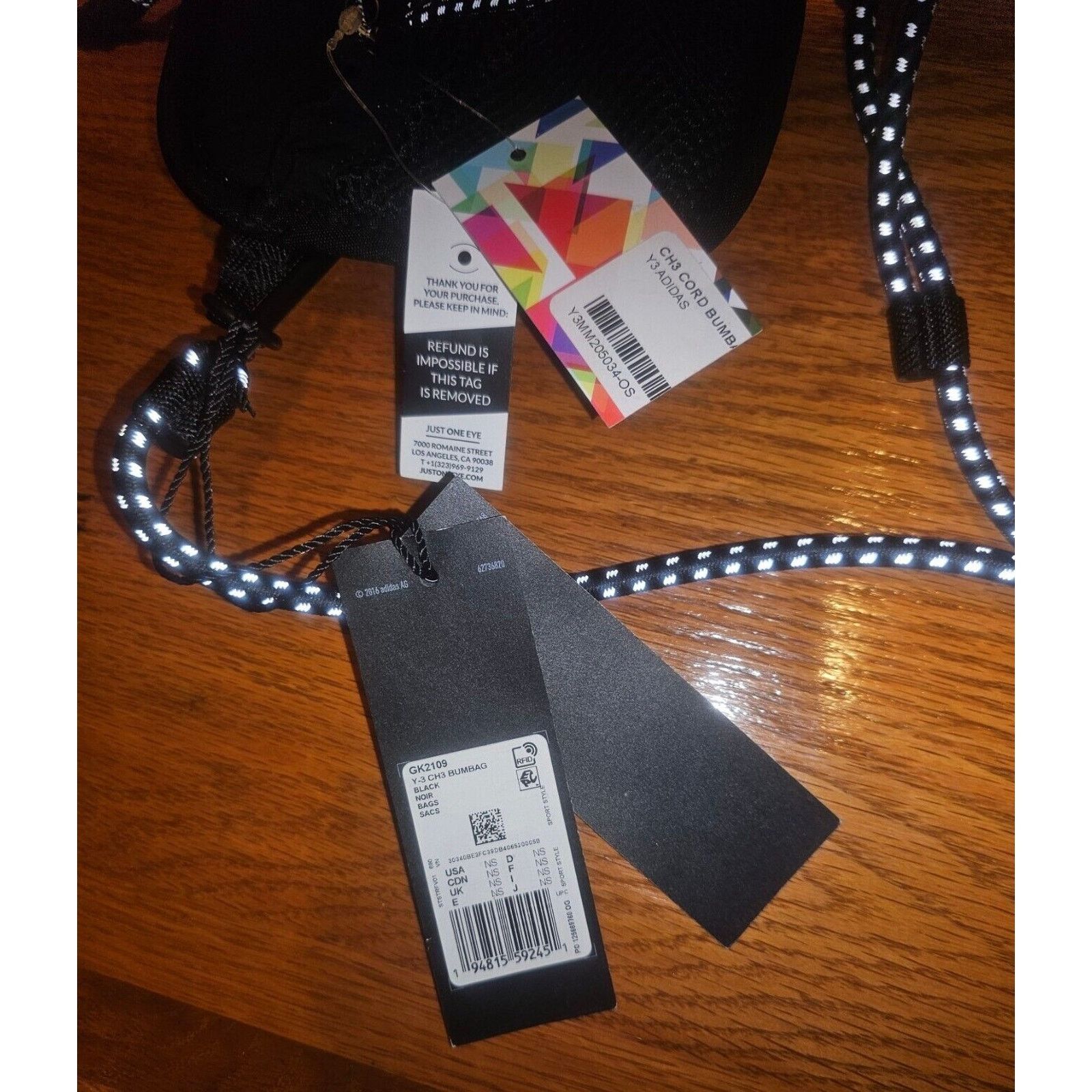 Y-3 Adidas Y-3 GK2109 Yohji Yamamoto CH3 Cord Bum Bag Size ONE SIZE - 7 Thumbnail