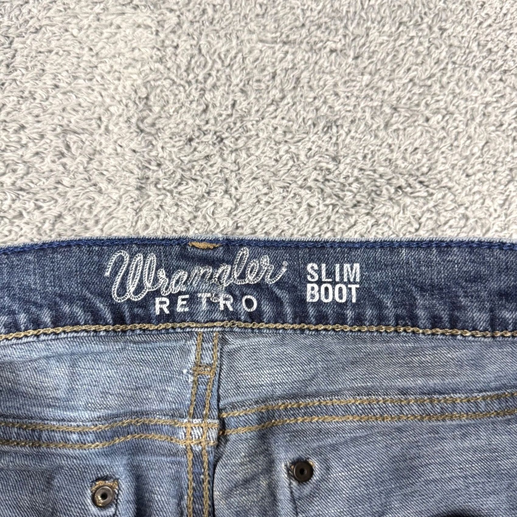 Wrangler Wrangler Jeans Mens 32x33 Bootcut Slim 5-Pocket Denim Western Light Blue Size US 32 / EU 48 - 4 Thumbnail