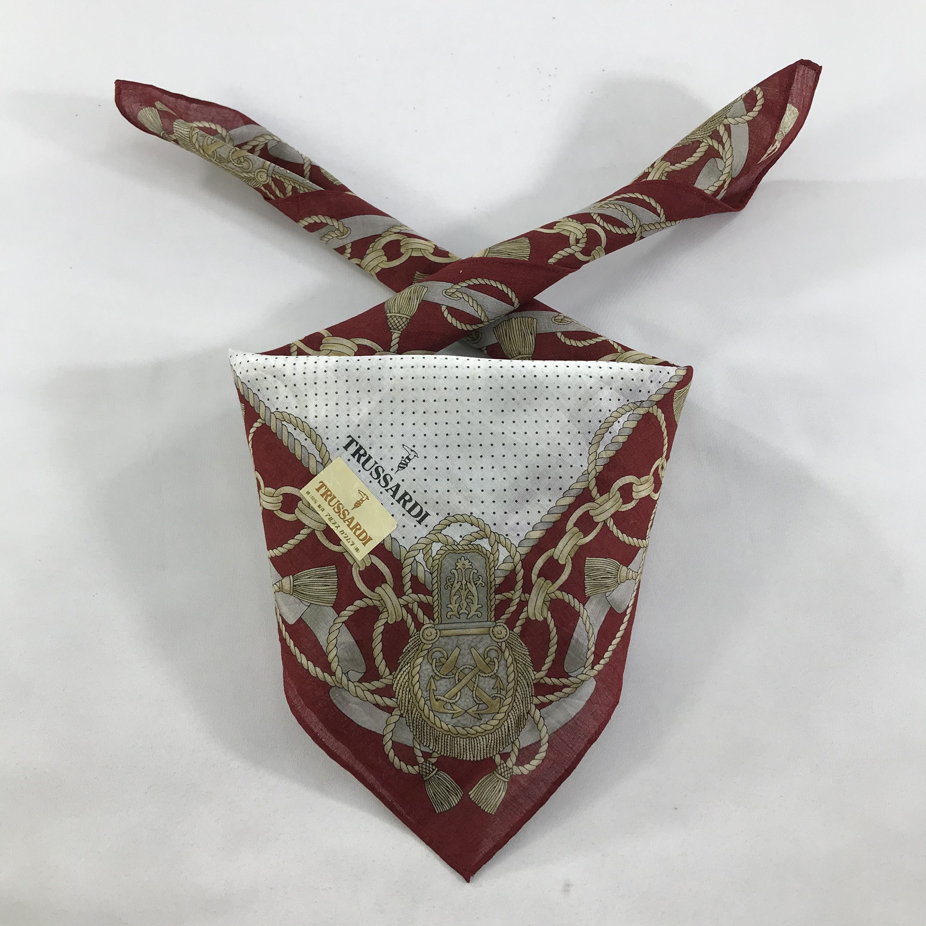 Trussardi × Vintage Trussardi Bandana / Handkerchief / Neckerchief - S1371 Size ONE SIZE - 3 Thumbnail