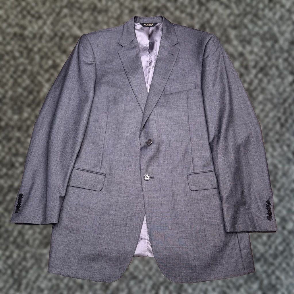 Jos. A. Bank Jos. A. Bank Signature Gold Suit 44 XL Gray Wool Striped 2 Piece Blazer Pants 36x30 Mens Regular, Vintage? No Size 44R - 1 Thumbnail