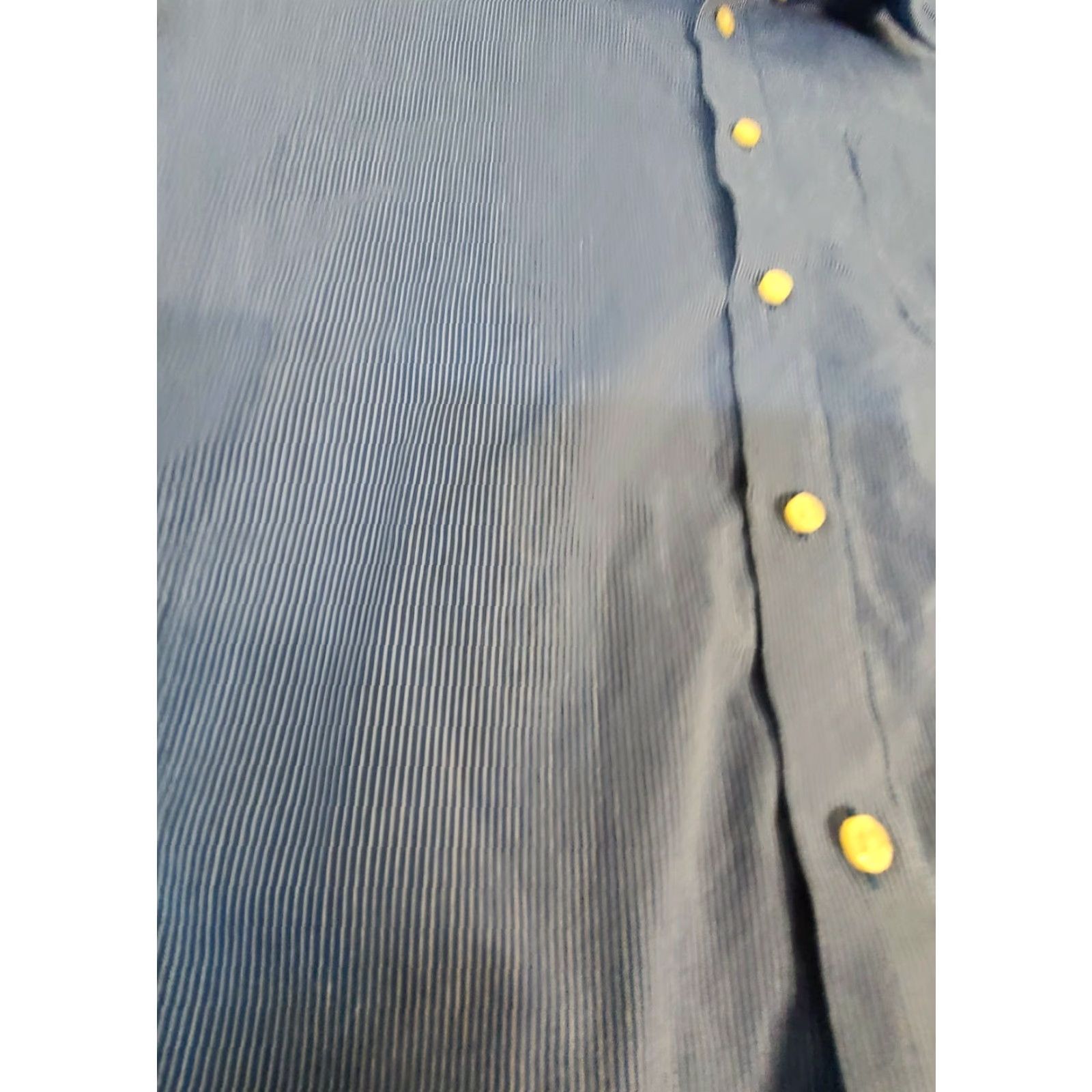 Van Heusen Van Heusen Men's XL Button-Up Long Sleeve Blue Knit Cotton Polyester Classic Fit Shirt Size US XL / EU 56 / 4 - 4 Thumbnail