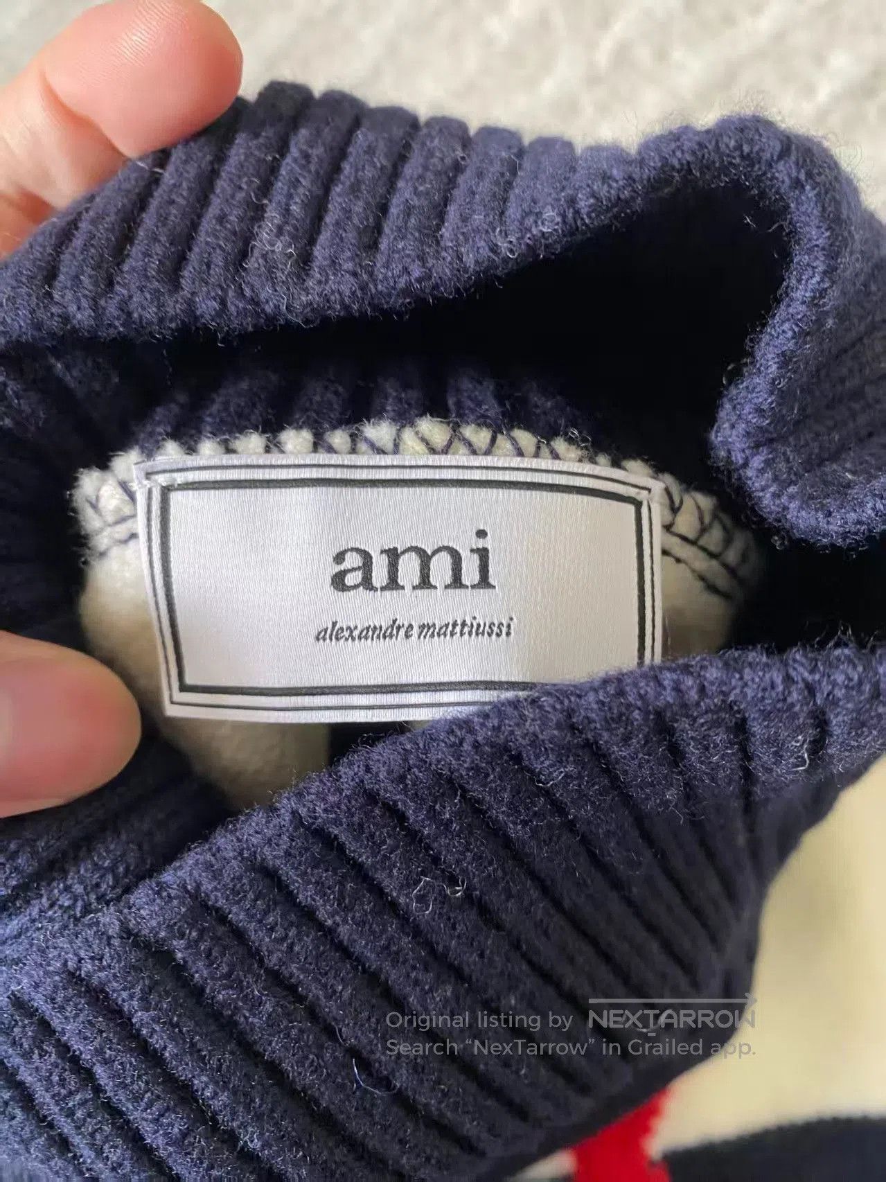 AMI Ami Paris Heart Logo Wool Sweater. Size US L / EU 52-54 / 3 - 3 Thumbnail