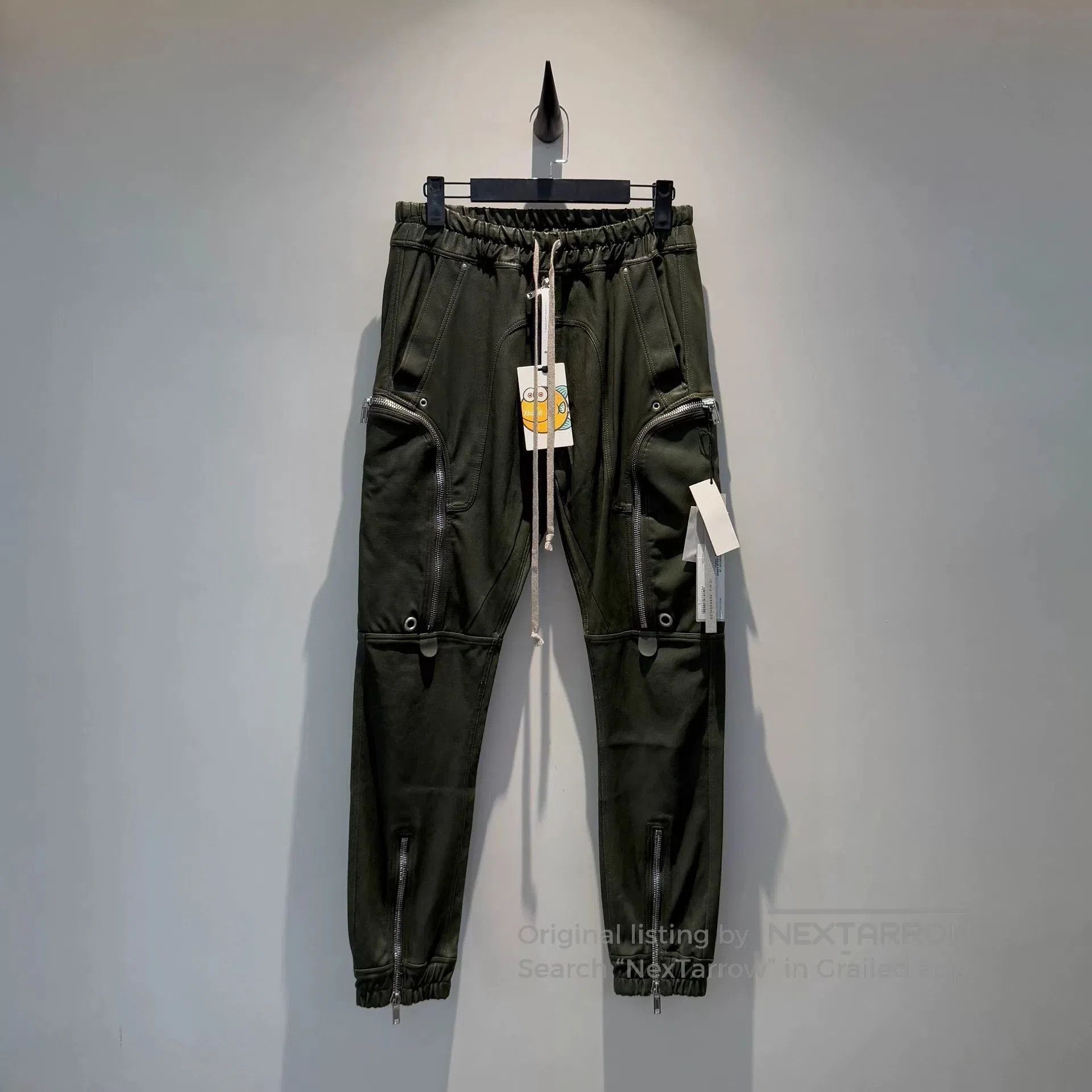 Rick Owens green leather five. Size US 36 / EU 52 - 1 Thumbnail