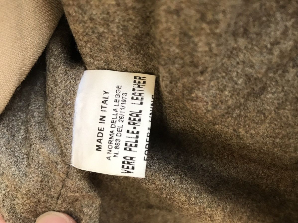 Handmade WOOL & CASHMERE LINED LEATHER RAGLAN COAT, BALMACAAN COAT Size US L / EU 52-54 / 3 - 9 Thumbnail