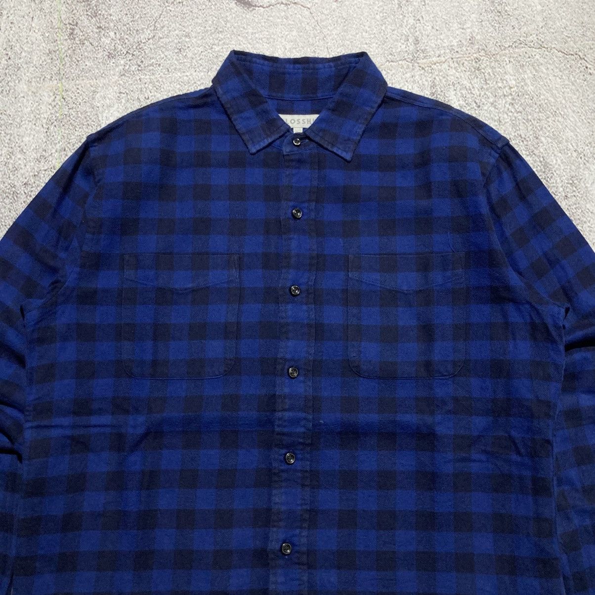 Japanese Brand 2000s Closshi Japan Flanel Plaid Long Slevee Shirt Button Up Size US L / EU 52-54 / 3 - 2 Thumbnail