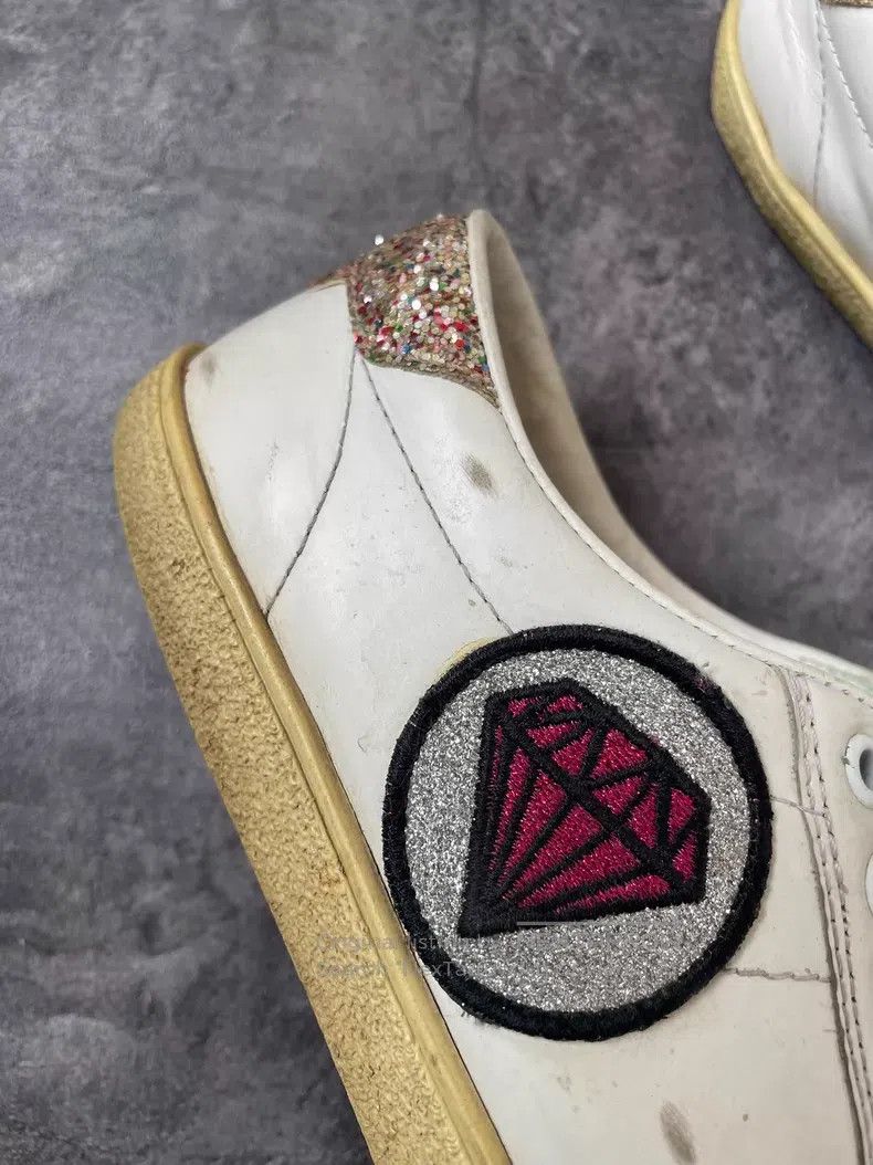 Saint Laurent Paris Saint Laurent Paris Diamond Distressed Sneakers Size US 5 / EU 37 - 6 Thumbnail