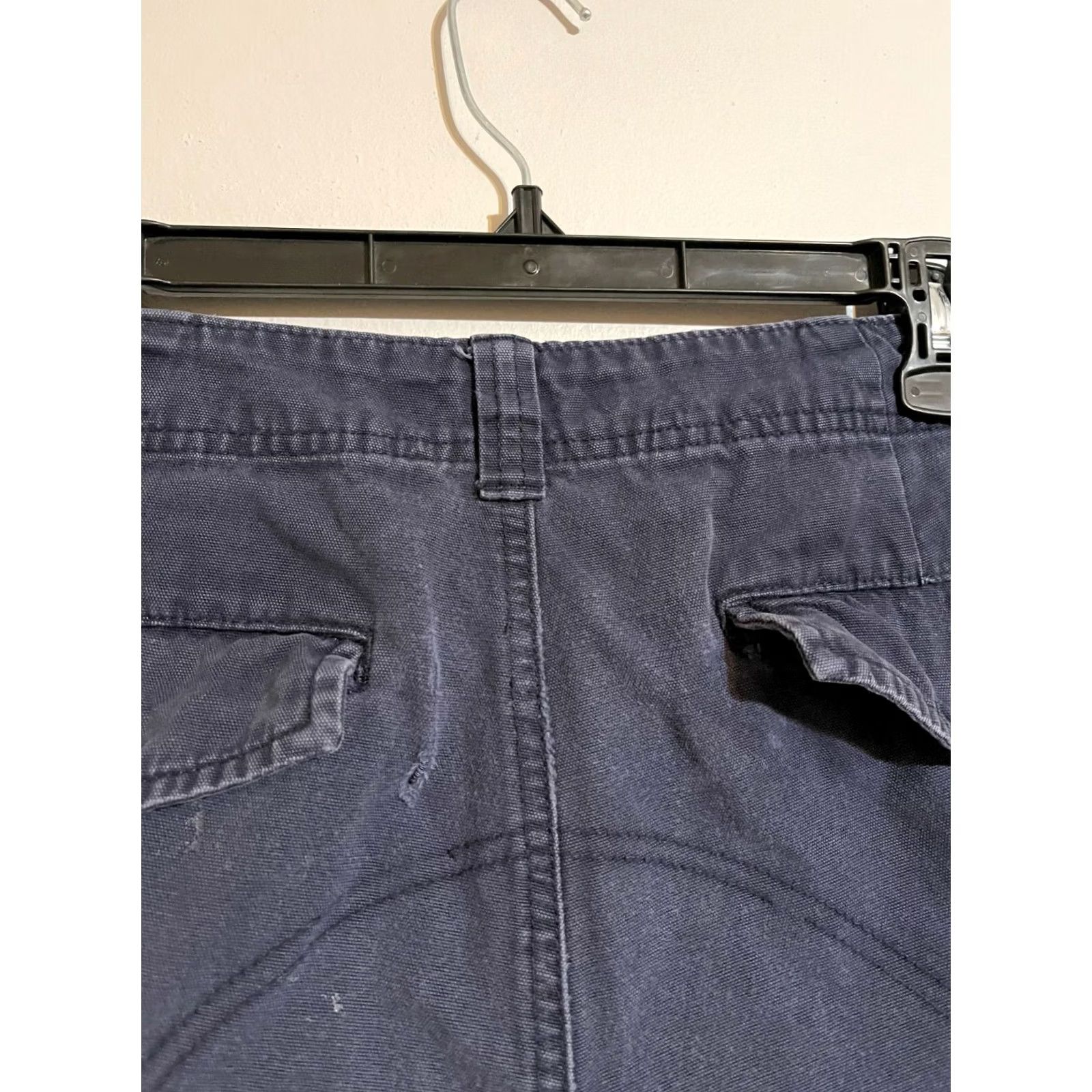 Tommy Hilfiger Tommy Hilfiger Navy Blue Flat Front Military Style Cargo Shorts - Men's 33 Cargo Shorts, Navy, 33, Logo, Regular Fit Size US 34 / EU 50 - 5 Thumbnail
