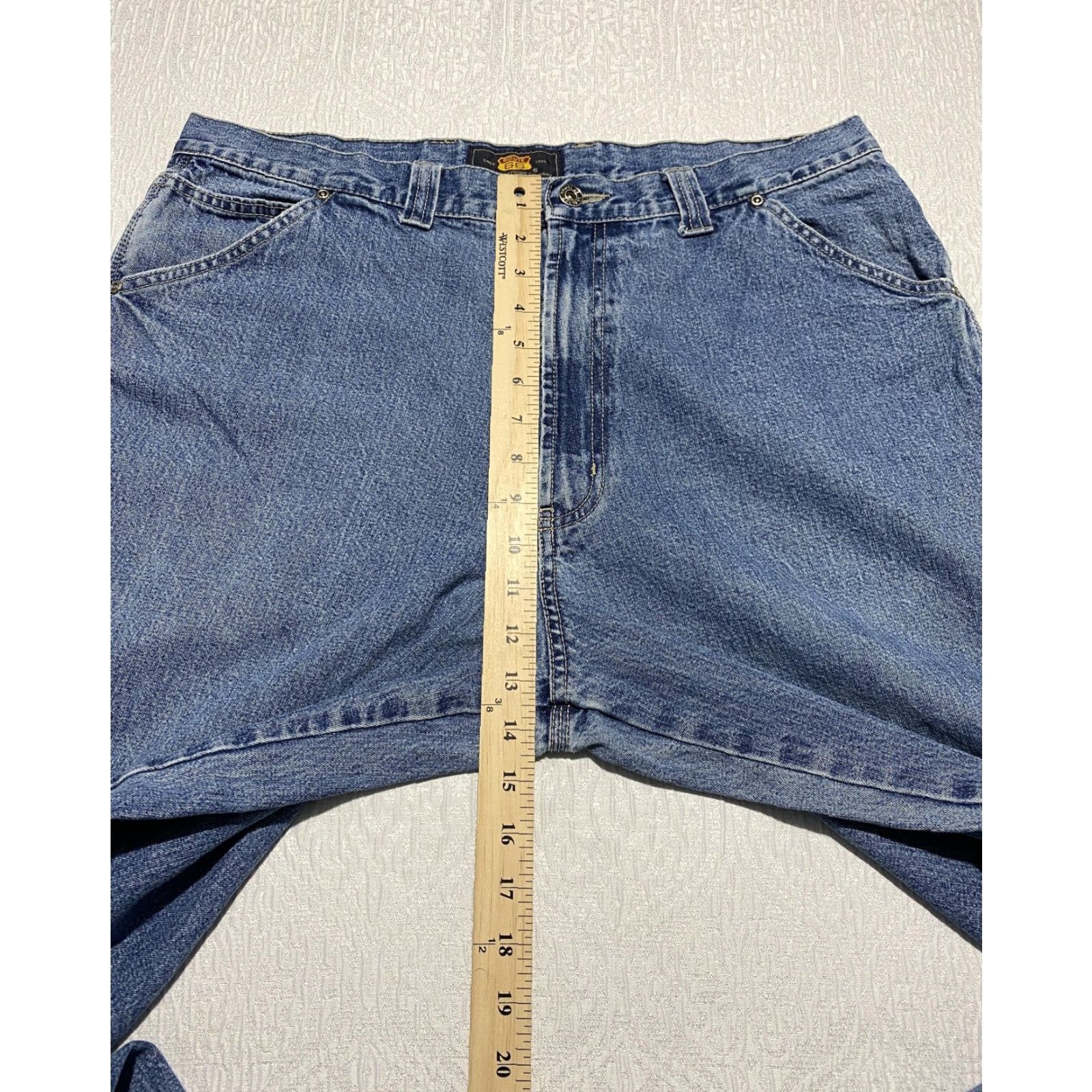 Route 66 Route 66 Jeans Mens 38x32 Carpenter Denim Workwear Pockets Relaxed Fit Blue Cargo Pocket Straight 90s Retro Mens Size US 38 / EU 54 - 6 Thumbnail