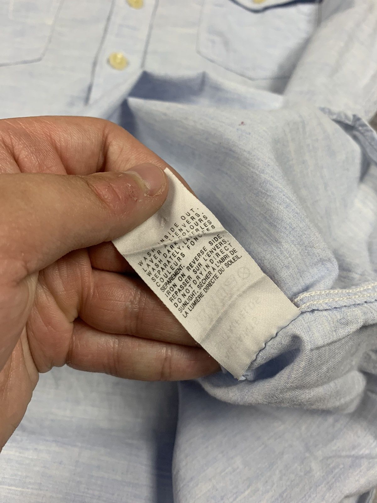 Allsaints Designer Allsaints Stapleton L/SVL Shirt Buttons-Up Blue Size US S / EU 44-46 / 1 - 9 Thumbnail