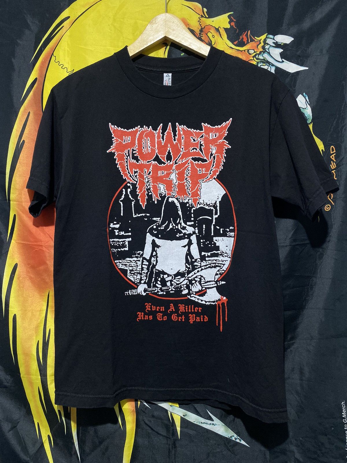 image of Band Tees x Rock Band Power Trip Nightmare Logic Tour 2017 Tshirt in Black, Men's (Size Medium)