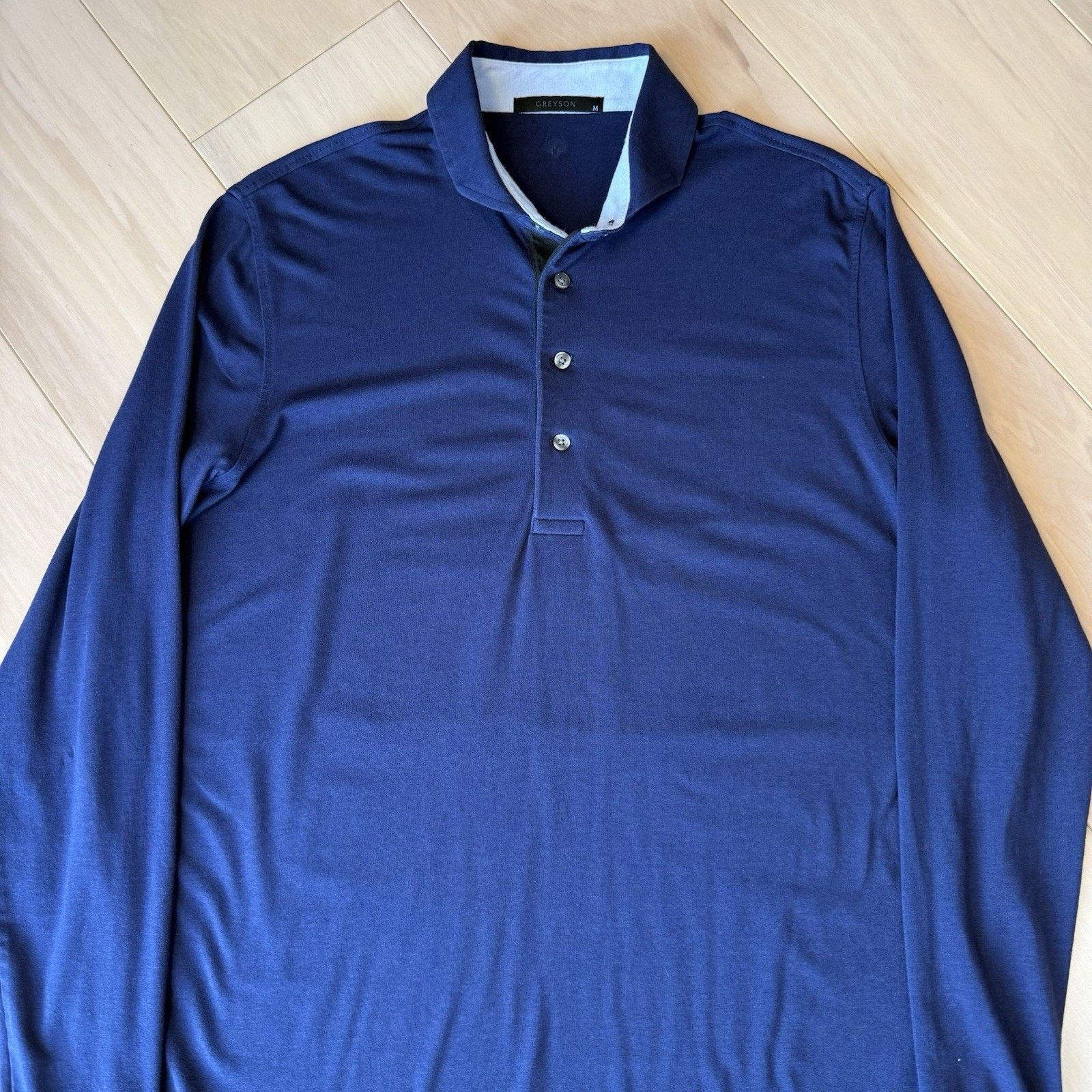 Other Greyson Apache Polo Shirt Medium Navy Long Sleeve Golf Size US M / EU 48-50 / 2 - 4 Thumbnail