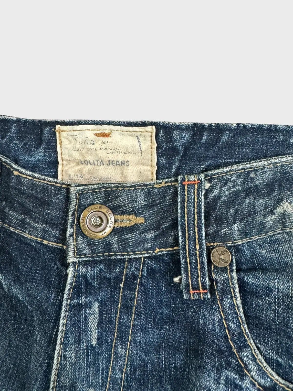 Hysteric Glamour Vintage Lolita Mud Wash Distressed Clawmark Zipper Pocket Size US 35 - 9 Thumbnail