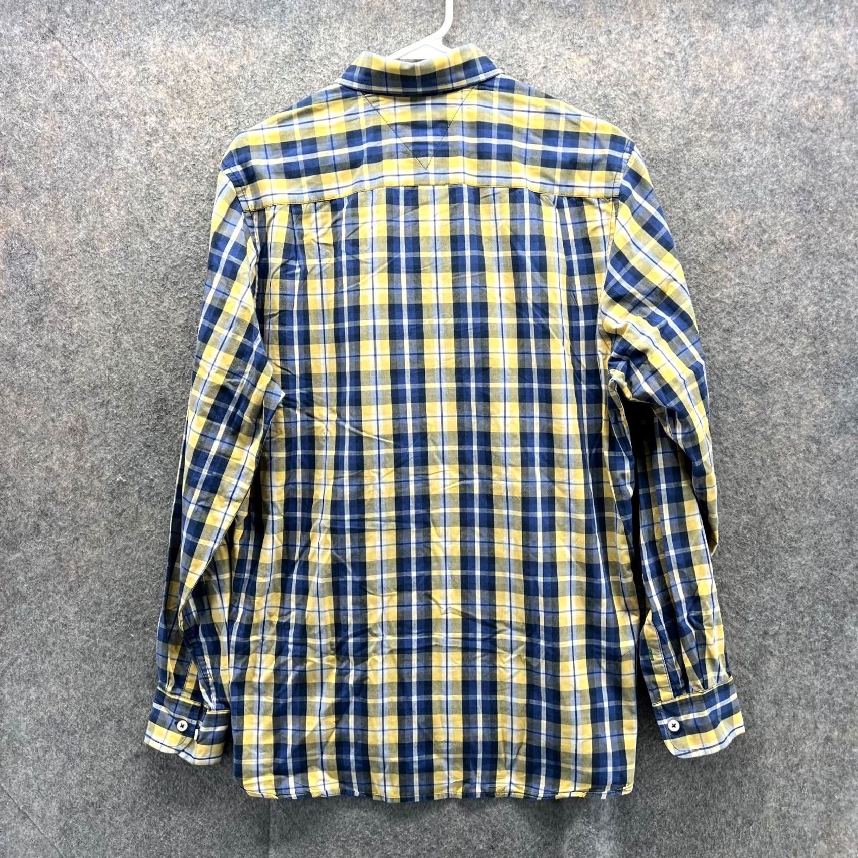 Tommy Hilfiger Tommy Hilfiger Shirt Men Small Adult Yellow Plaid Button-Down Classic Fit Knit Cotton Long Sleeve Regular Button-Up Collared Size US S / EU 44-46 / 1 - 2 Thumbnail
