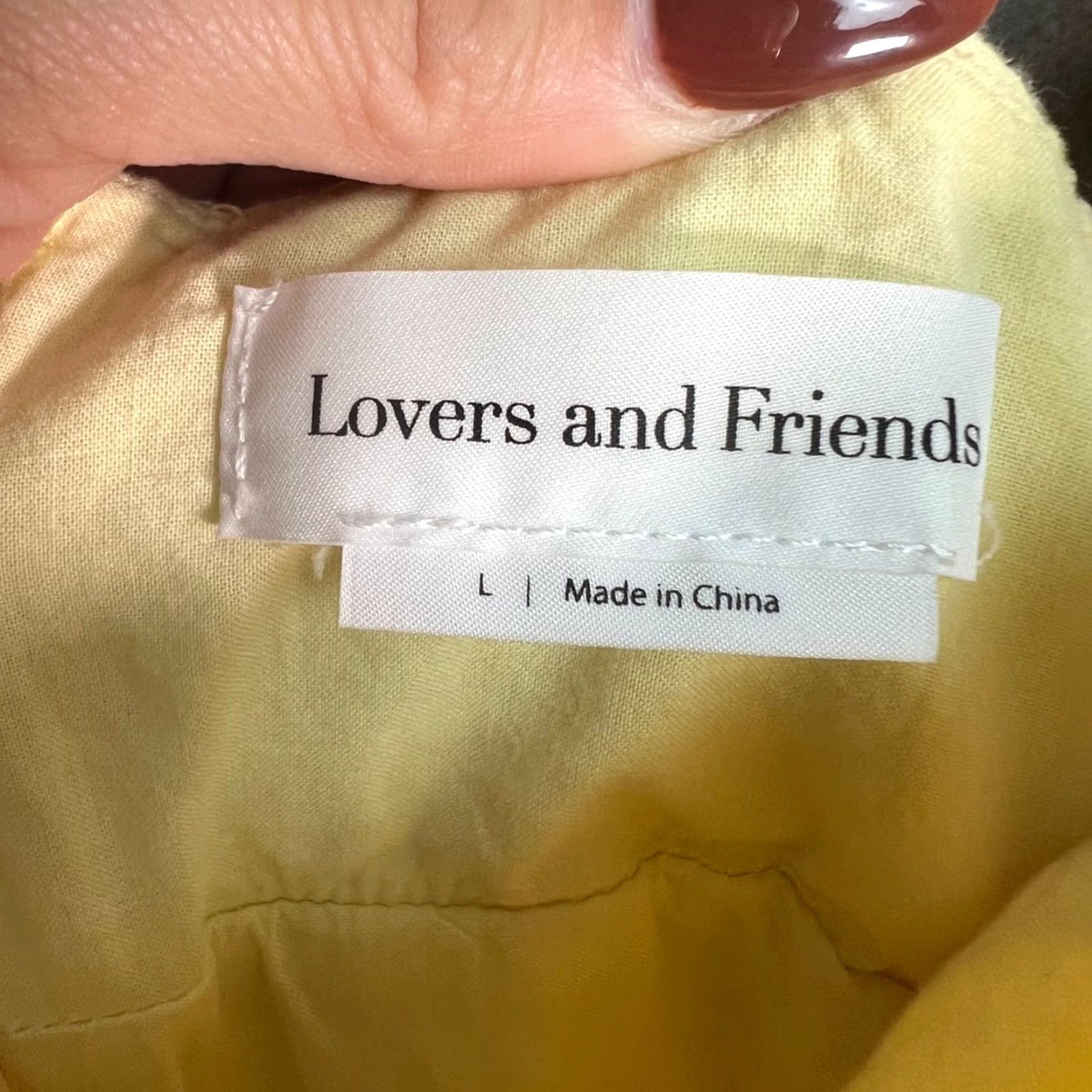 Vintage Lovers And Friends Dress Large Yellow Eyelet Mini Dress Sweetheart Neckline Womens Size L / US 10 / IT 46 - 3 Thumbnail